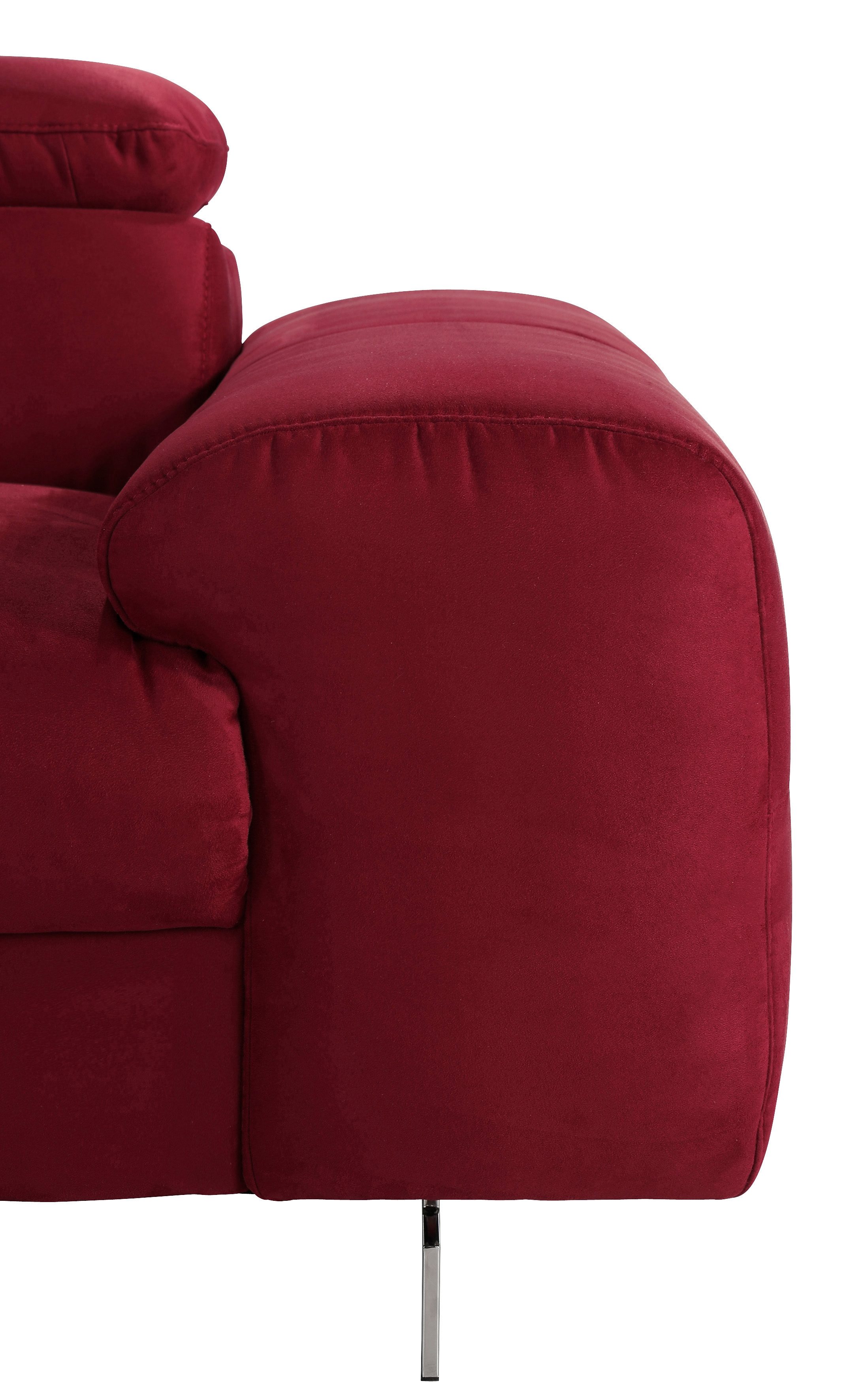 COTTA 3-zitsbank Chef Big-sofa met verstelbare rugleuning, elegante metalen poten