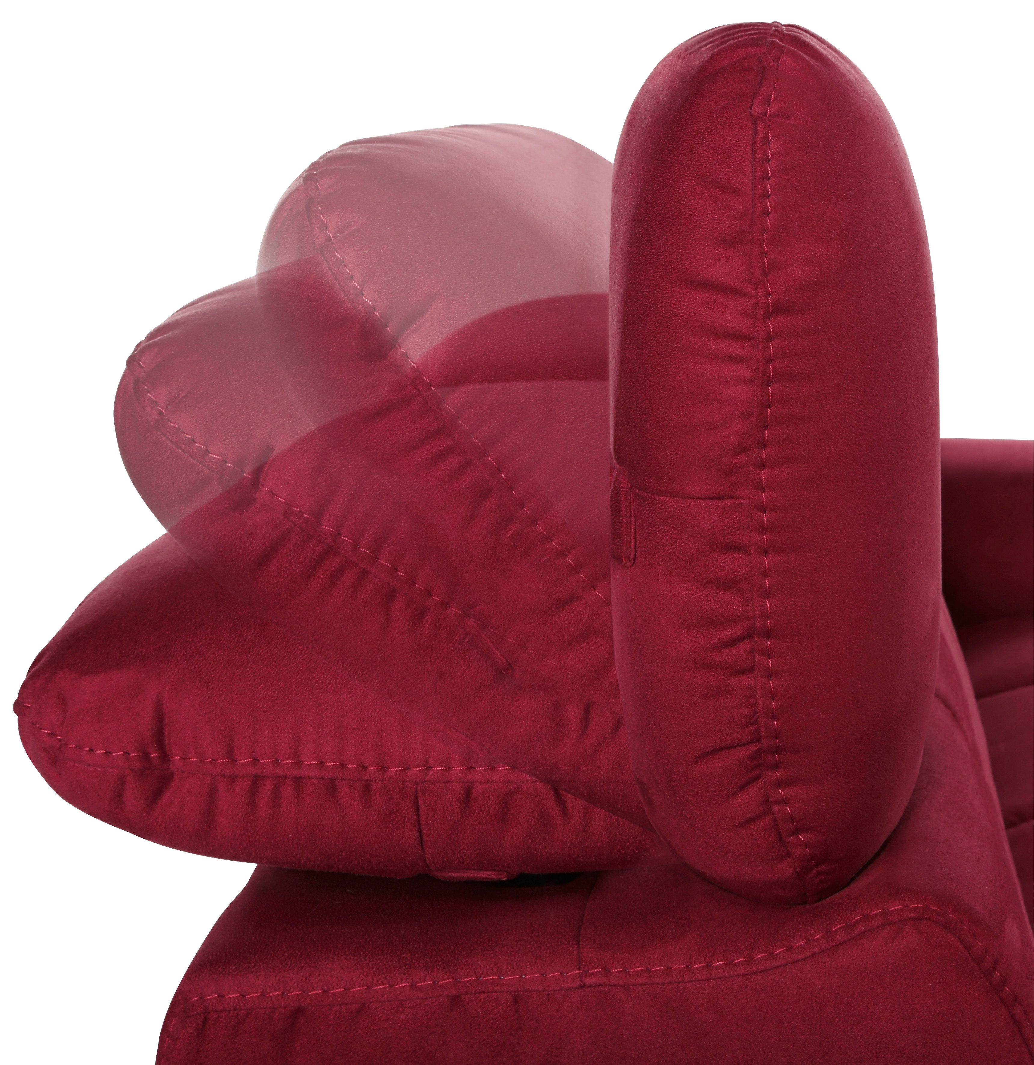 COTTA 3-zitsbank Chef Big-sofa met verstelbare rugleuning, elegante metalen poten