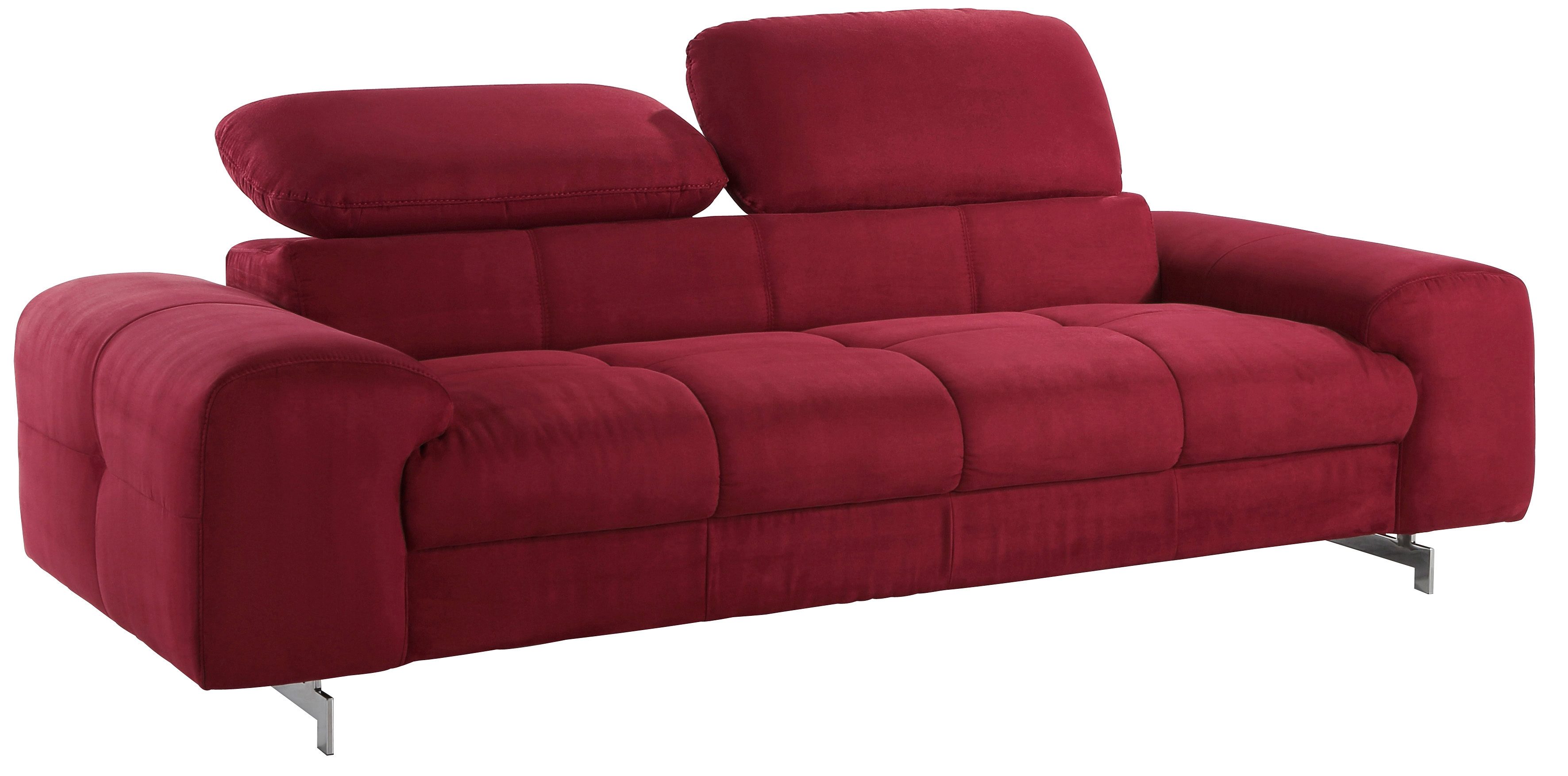 COTTA 3-zitsbank Chef Big-sofa met verstelbare rugleuning, elegante metalen poten