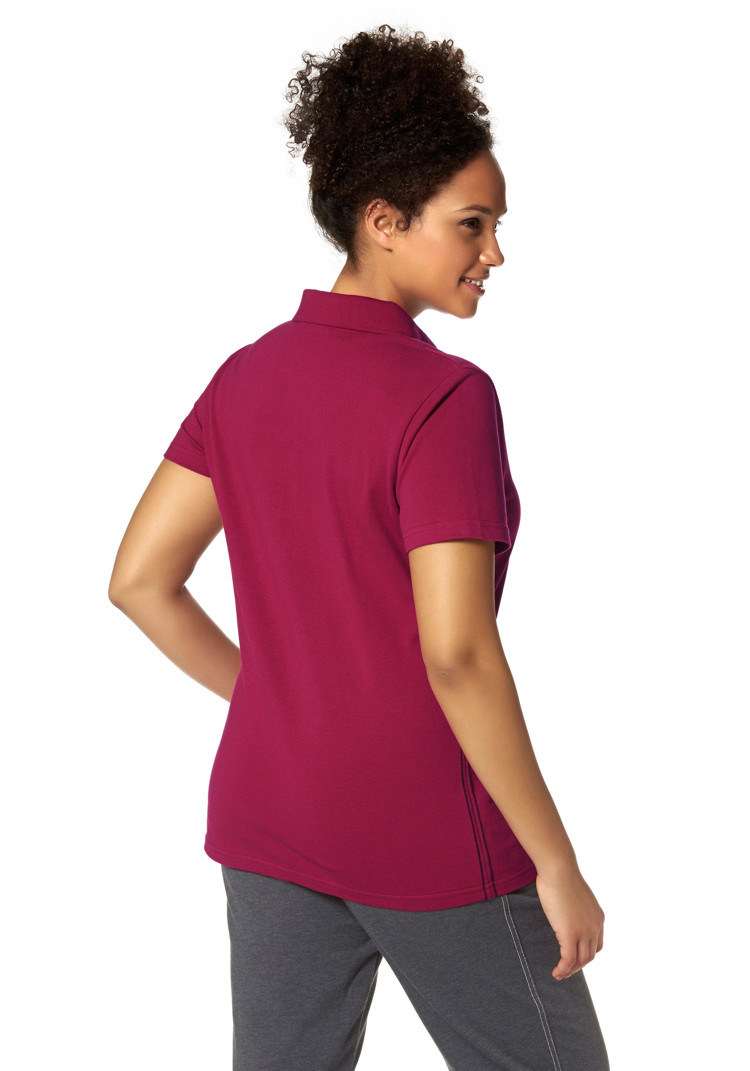 KangaROOS Poloshirt Korte mouwen, effen, polokraag, van katoen