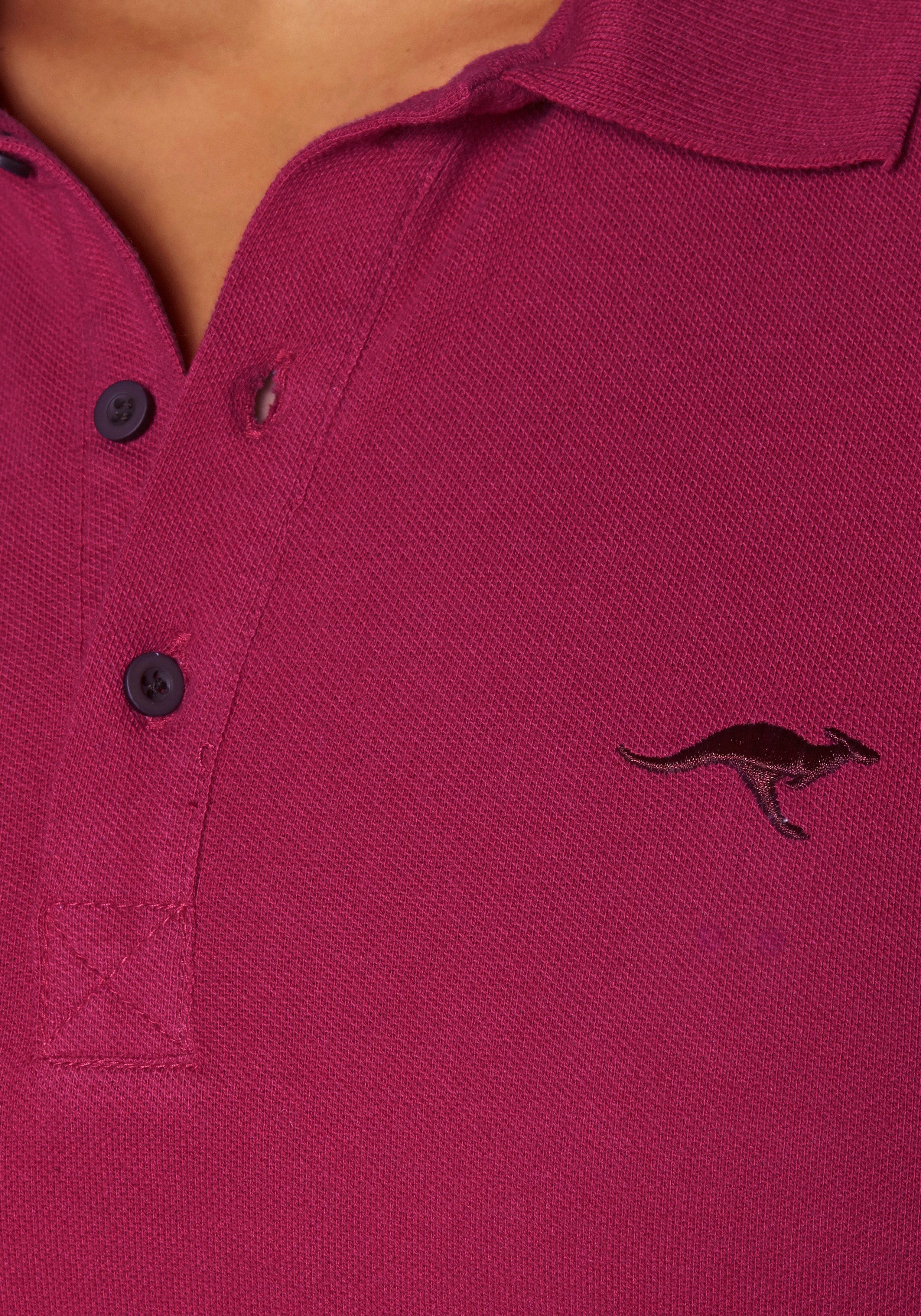 KangaROOS Poloshirt Korte mouwen, effen, polokraag, van katoen