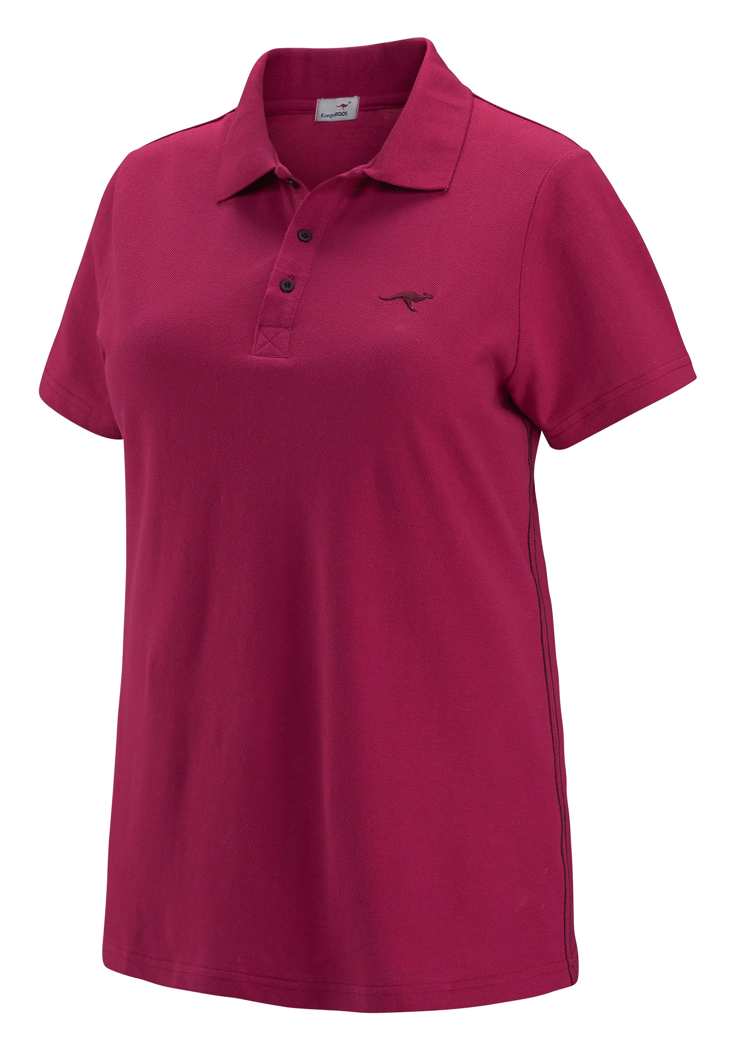 KangaROOS Poloshirt Korte mouwen, effen, polokraag, van katoen