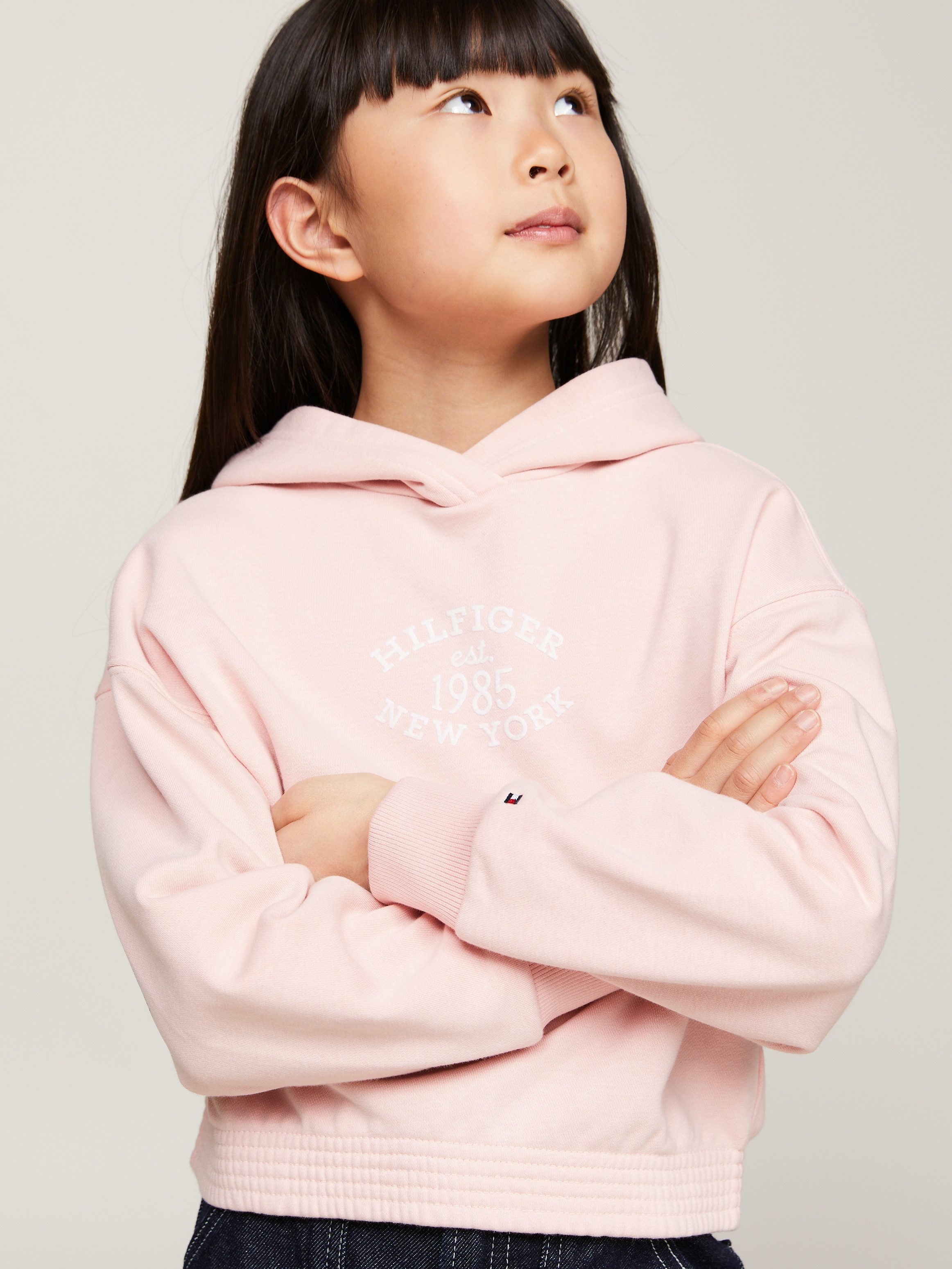 Tommy Hilfiger Hoodie MONOTYPE FLOCK HOODIE Kinderen tot 16 jaar met logo-opdruk