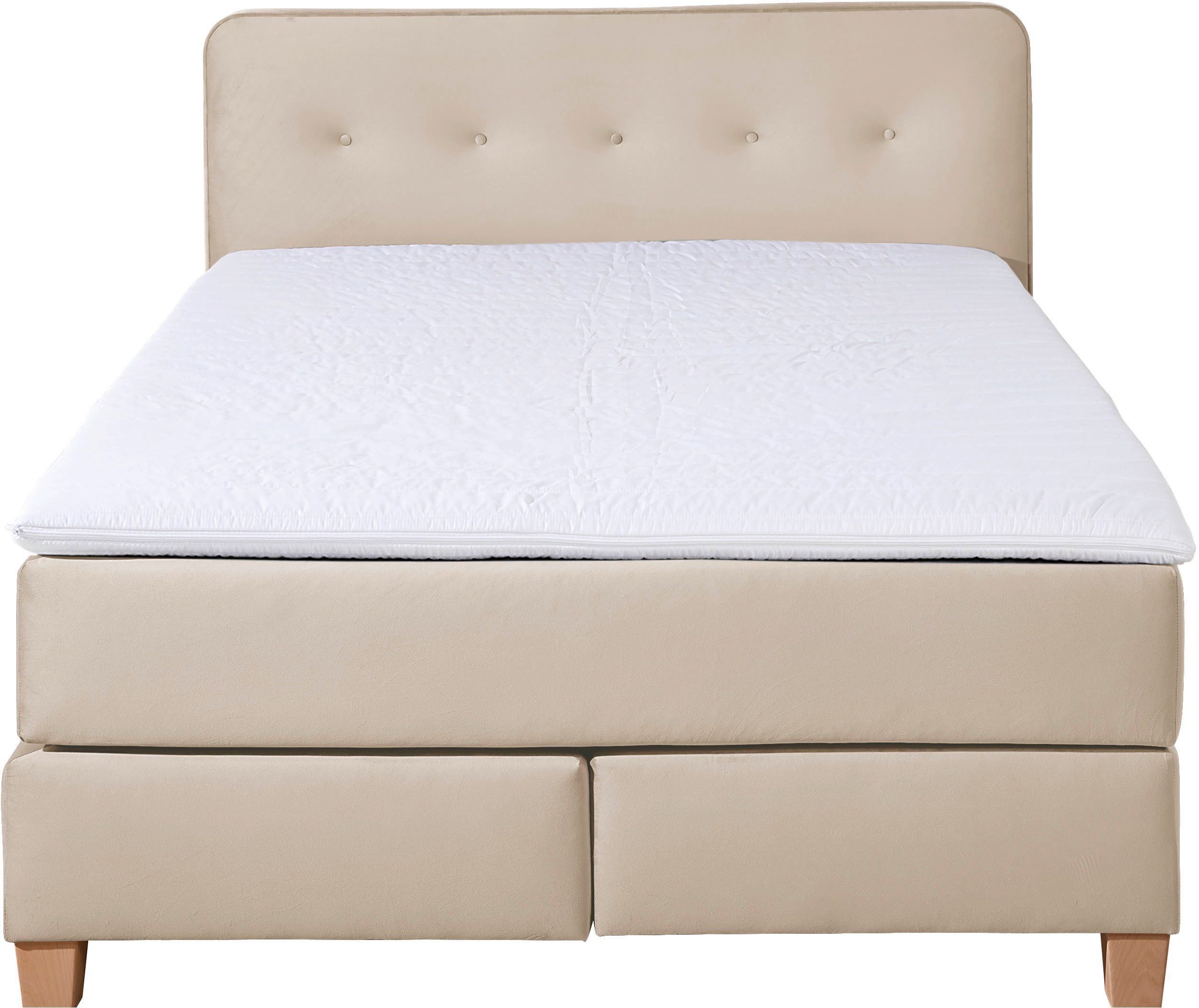 Home affaire Boxspring Fargo in extra lang 220 cm, met topmatras, 3 uitvoeringen, 4, breedten
