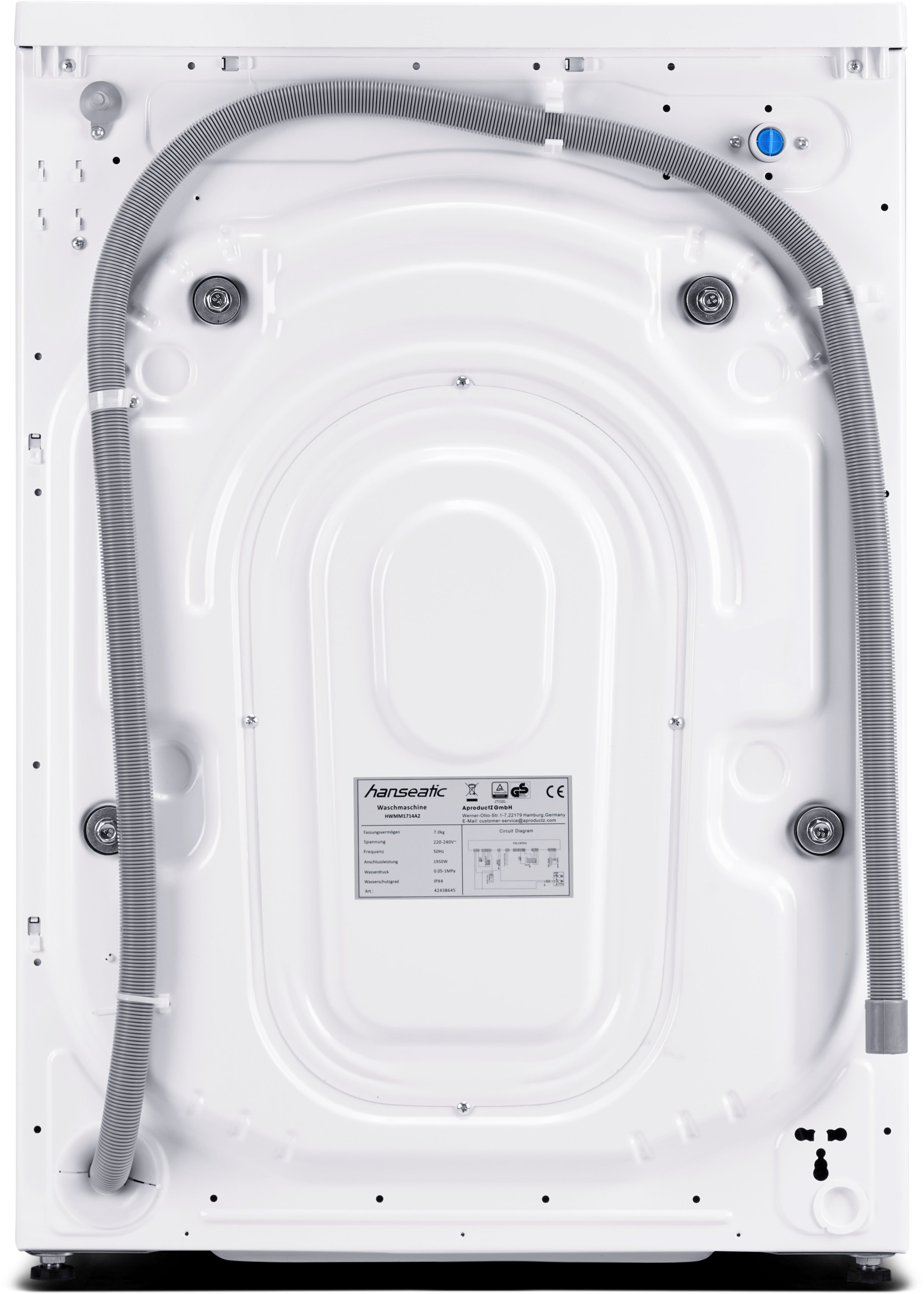 Hanseatic Wasmachine HWMM1814A2, 8 kg
