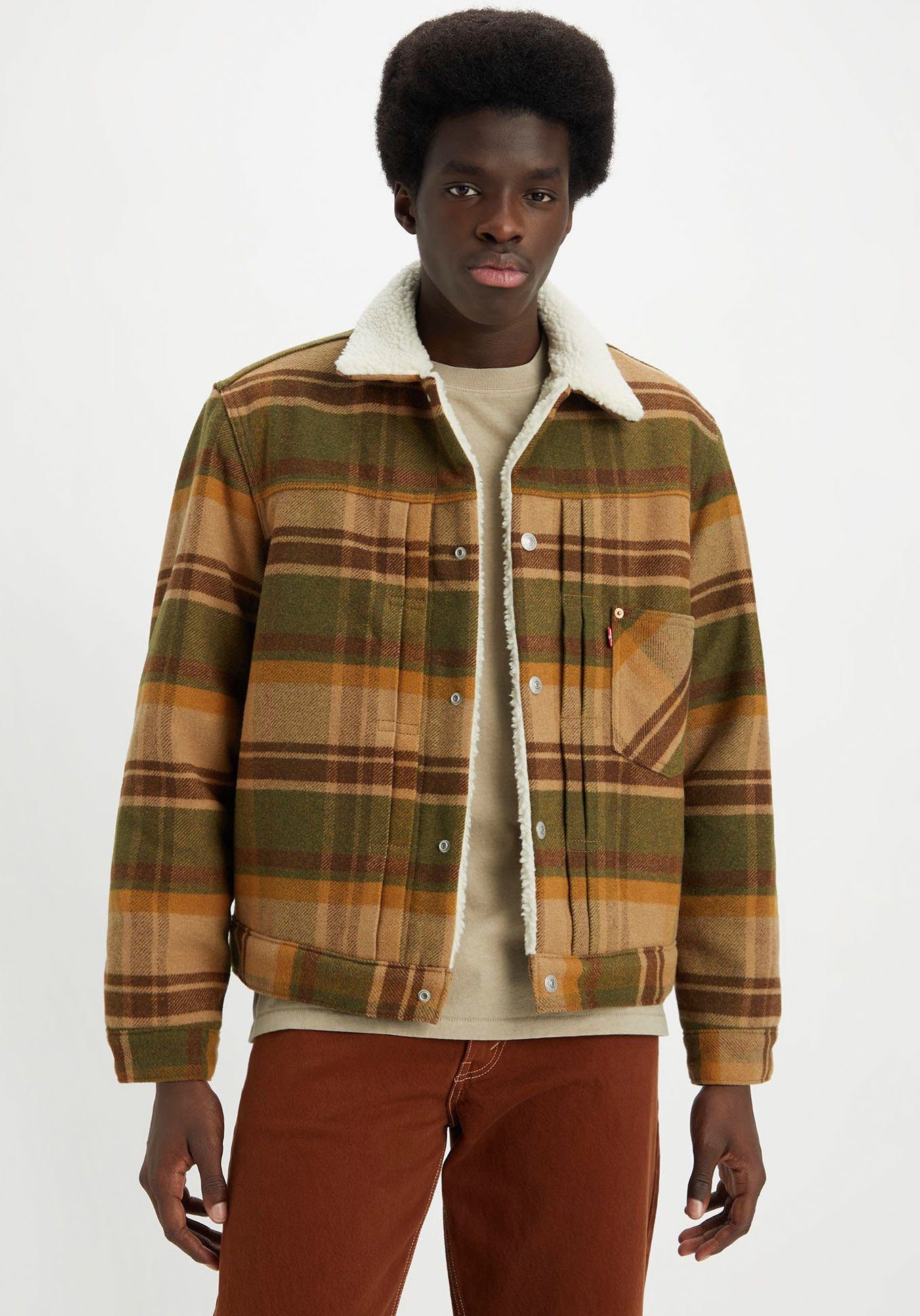 Levi's® Jeansjack SHERPA TRUCKER met warm sherpa-voering