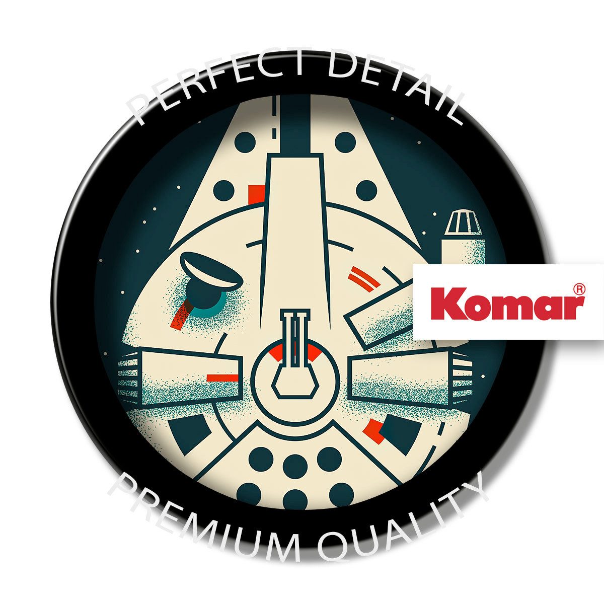 Komar Artprint Star Wars Geeky Millennium Falcon 40 x 60 cm (breedte x hoogte) - kinderkamer, decoratie (1 stuk)