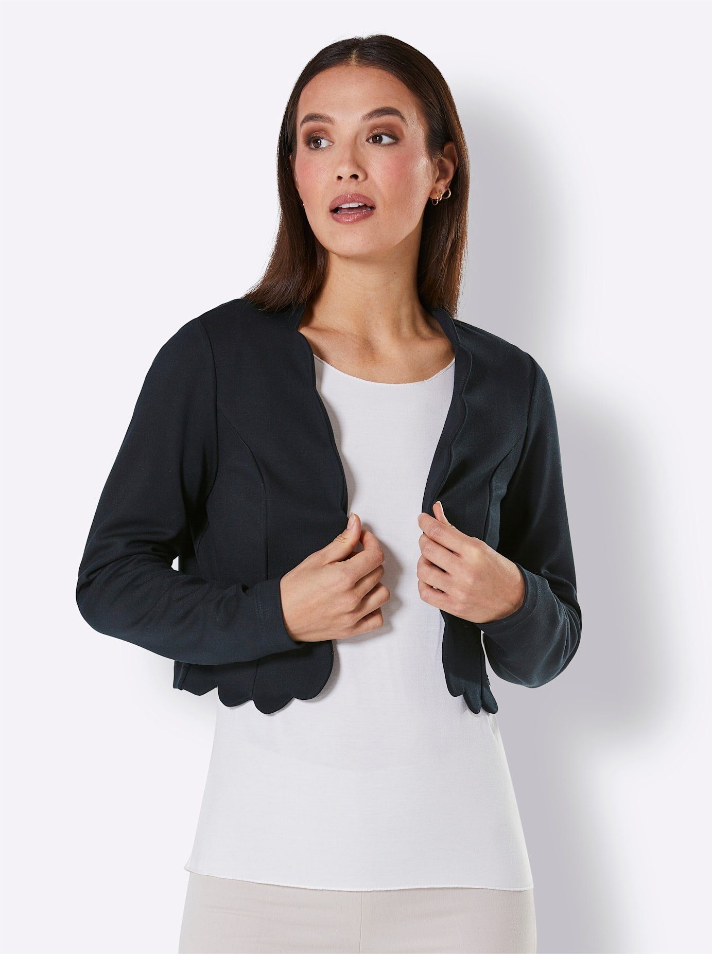 CREATION L PREMIUM Shirtjasje Modal overhemdjack (1-delig)