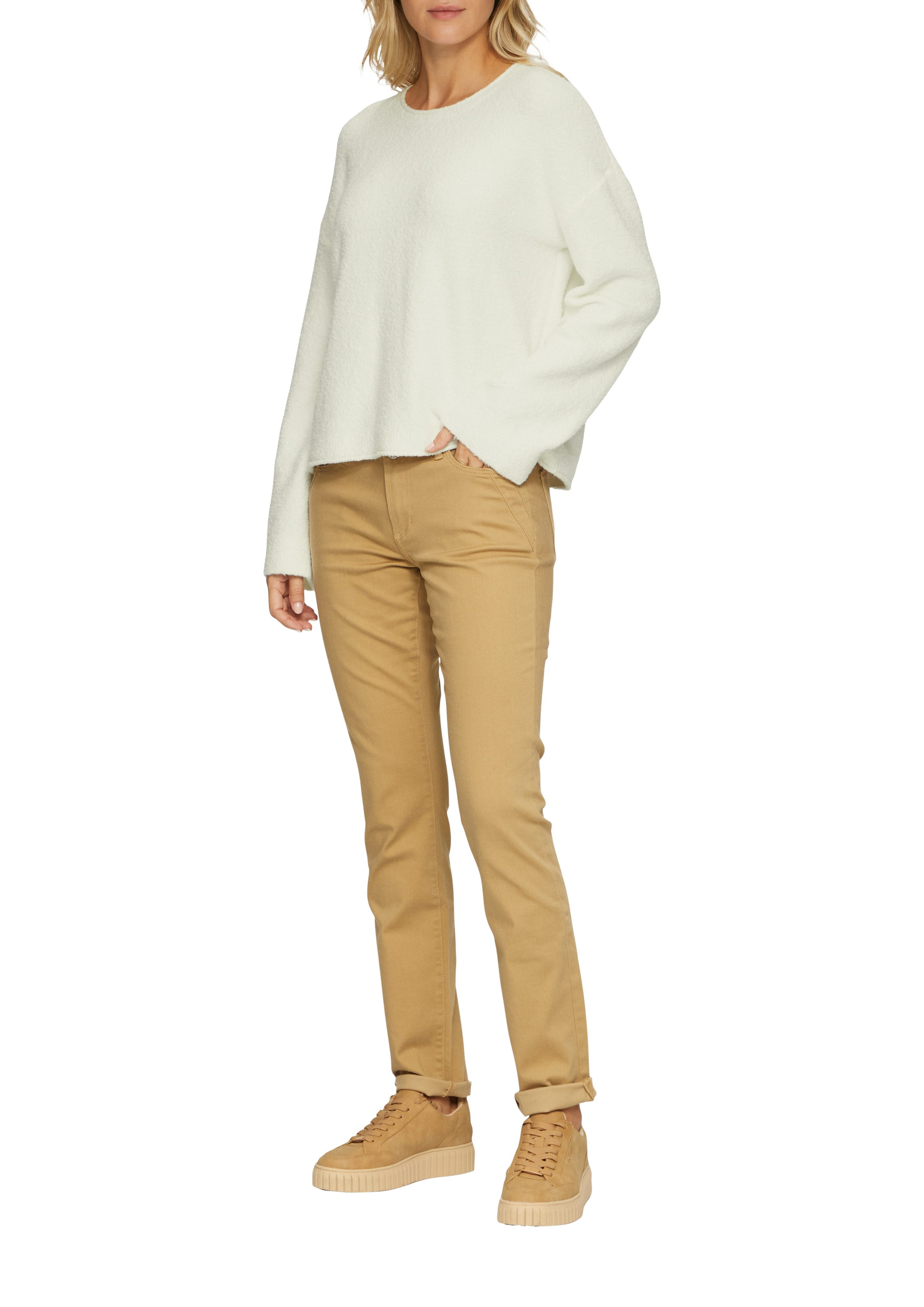 s.Oliver Gebreide trui in bouclé-look