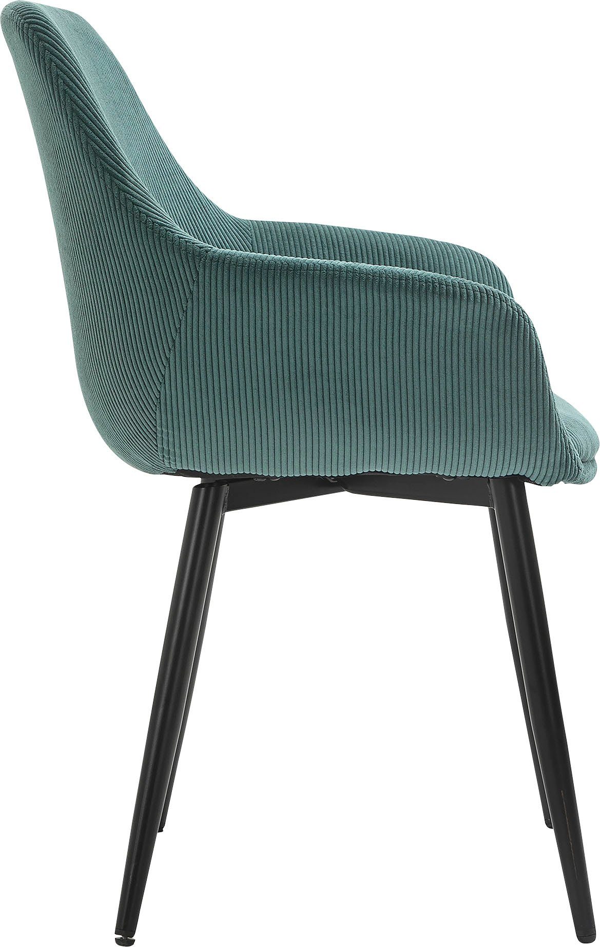 SalesFever Stoel met armleuningen Bekleding in corduroy-look (set, 2 stuks)