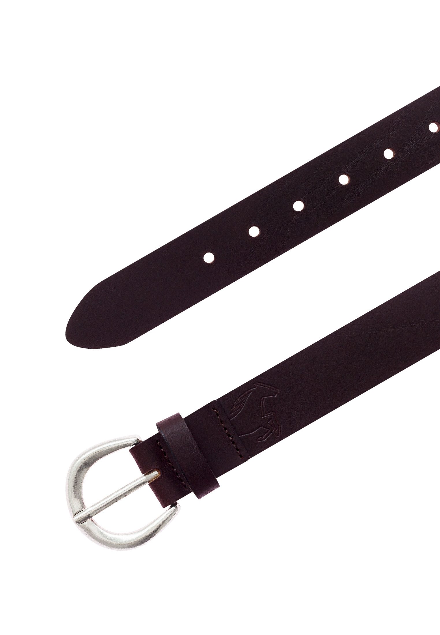 MUSTANG Leren riem Sluiting in gepolijst zilverkleur, 3,5 cm breed (1 stuk)