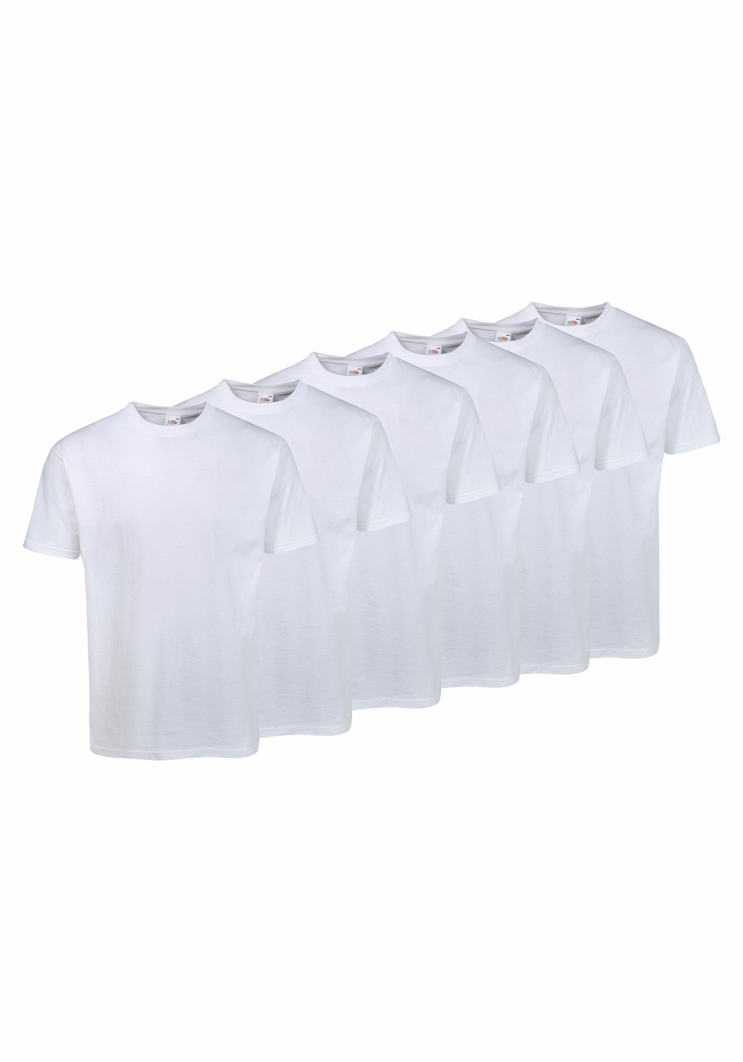 Fruit of the Loom T-shirt Zes stuks in verschillende kleurcombinaties (6-delig, Set van 6)