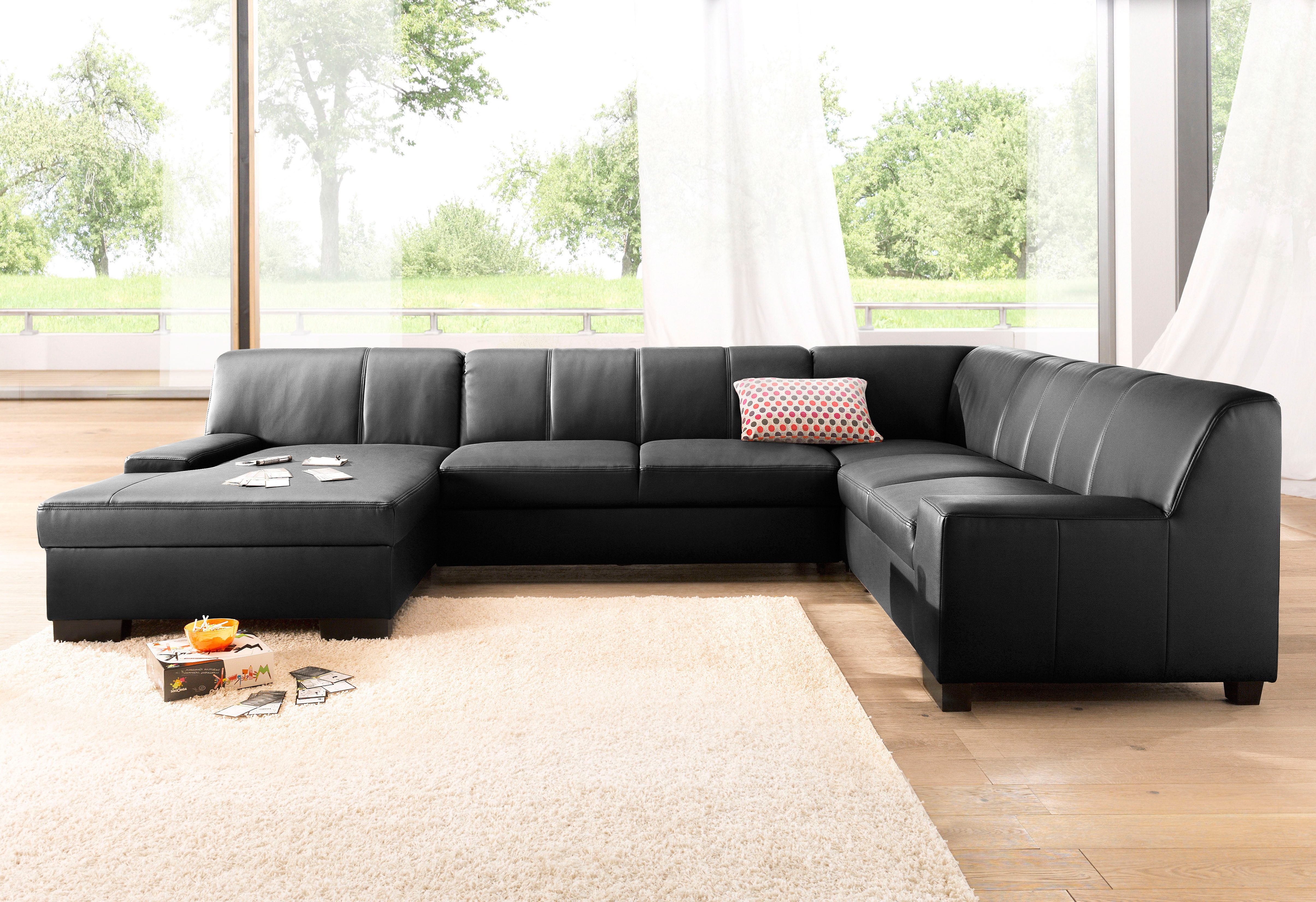 DOMO collection Zithoek Norma, met kunstleer of leren bekleding, veel ruimte, tijdloos & elegant