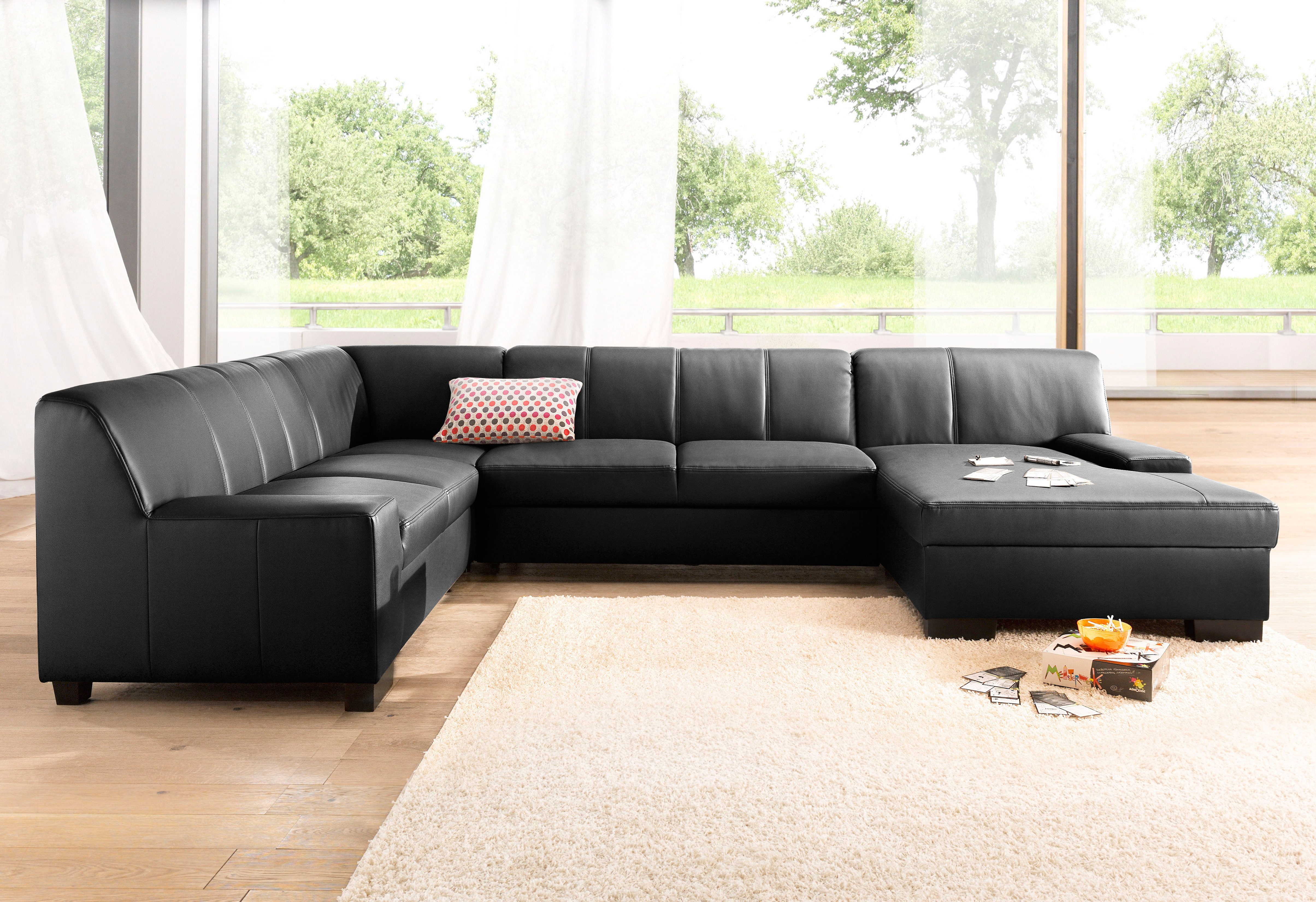 DOMO collection Zithoek Norma, met kunstleer of leren bekleding, veel ruimte, tijdloos & elegant