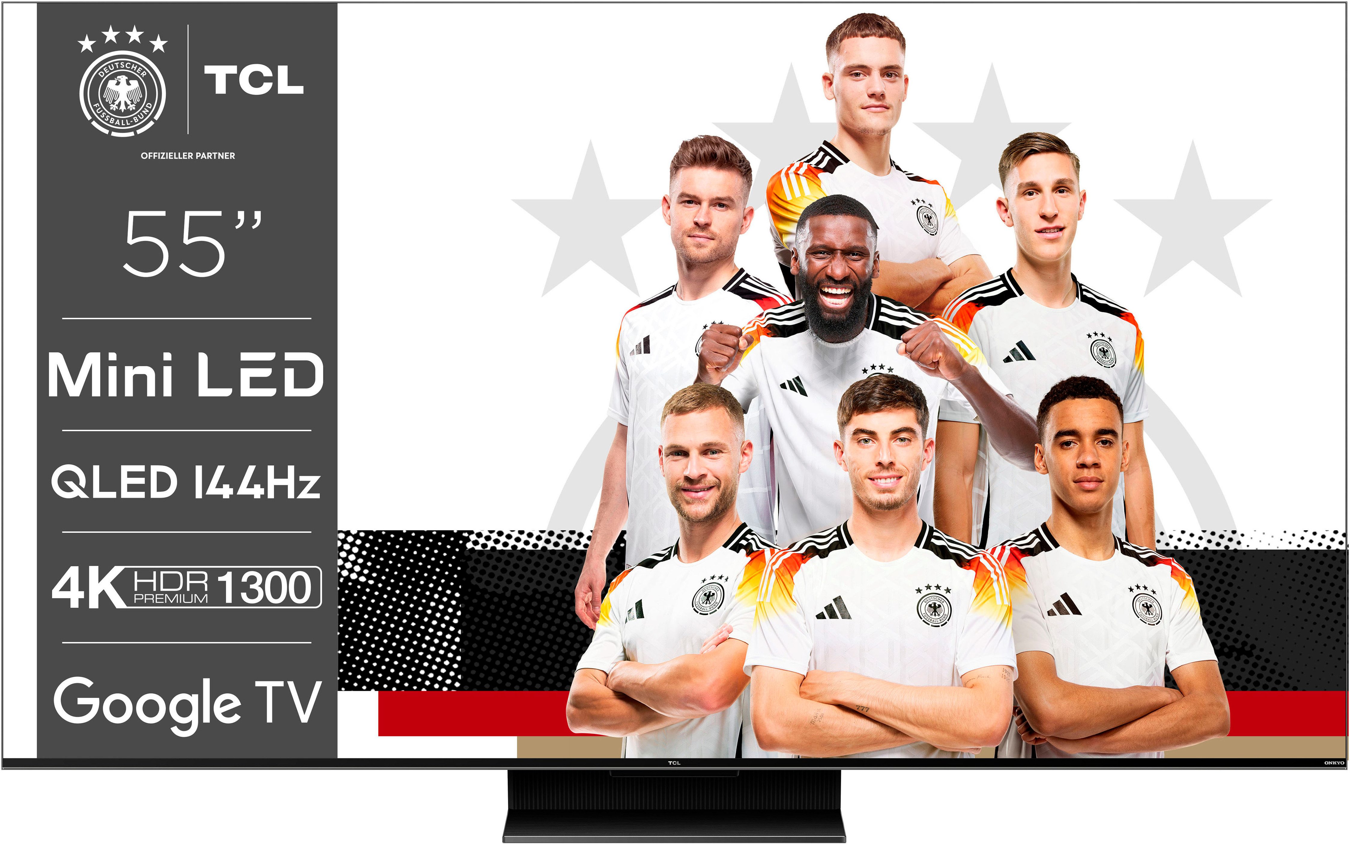 TCL Mini-led-tv 55C803GX1, 139 cm / 55", 4K Ultra HD, Google TV - Smart TV, Dolby Vision,...