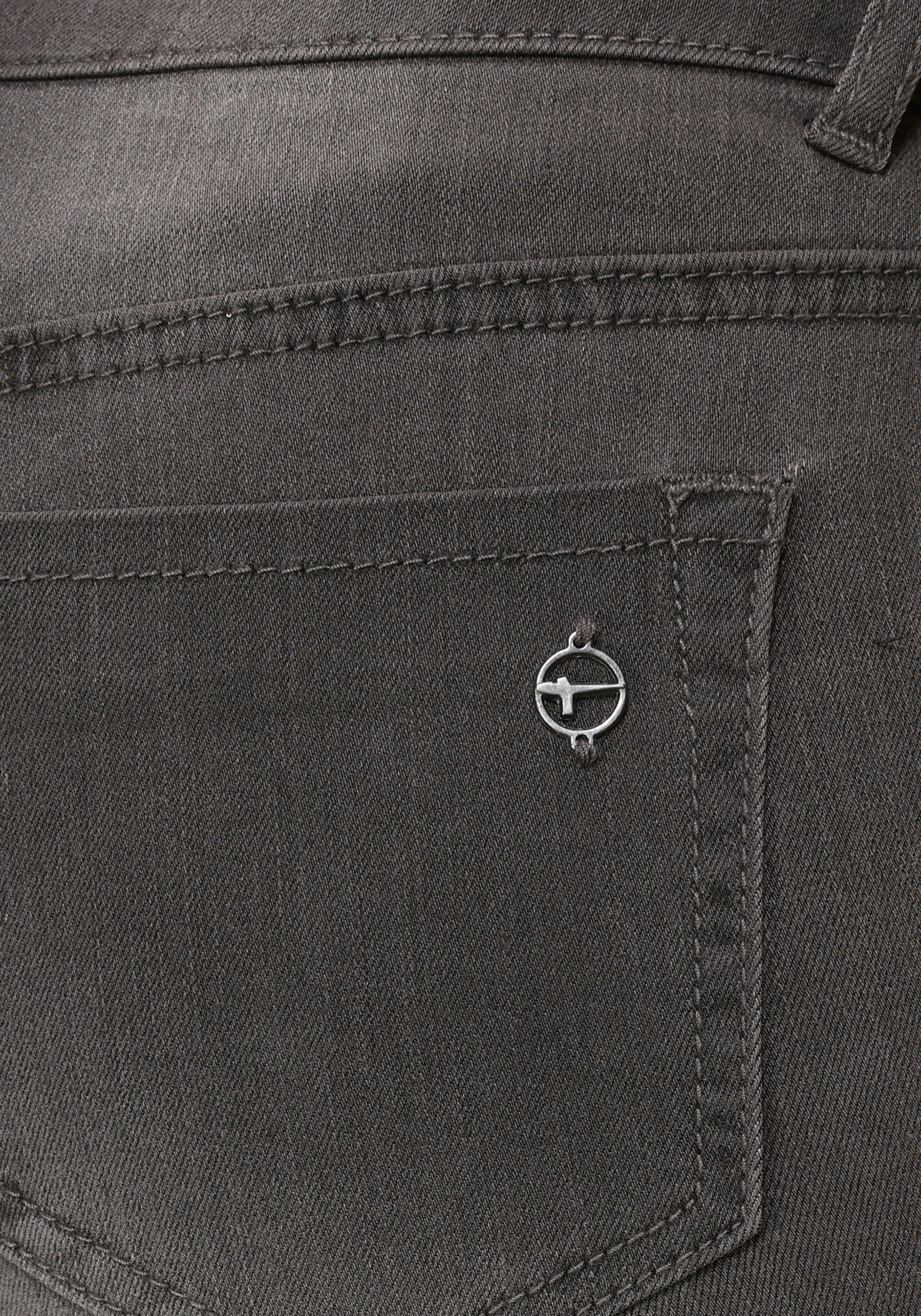 Tamaris Skinny fit jeans smalle broekpasvorm, normale taille, 5-pocket-vorm, used-wassing