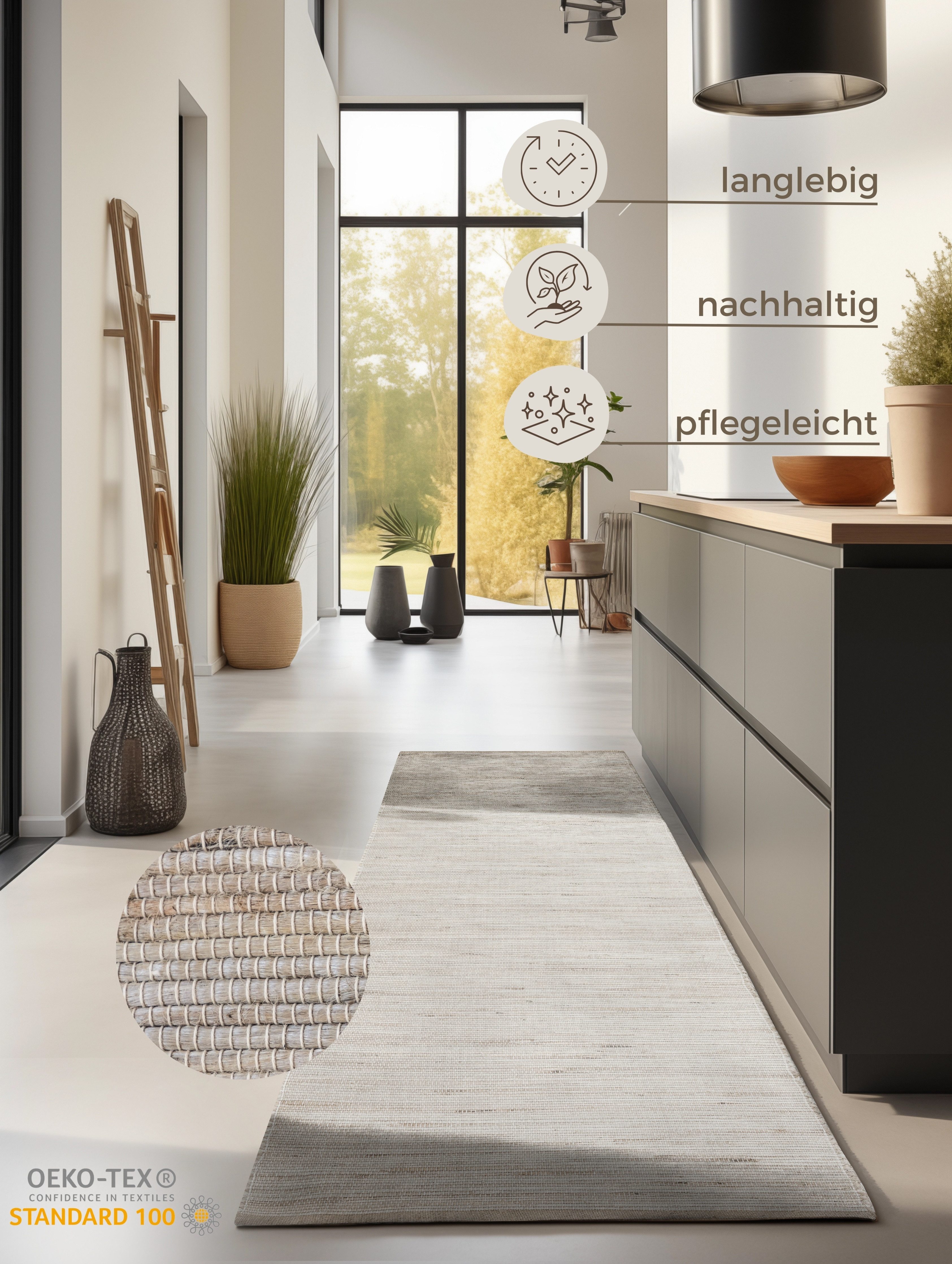 HANSE Home Vloerkleed Dhaka jute tapijt
