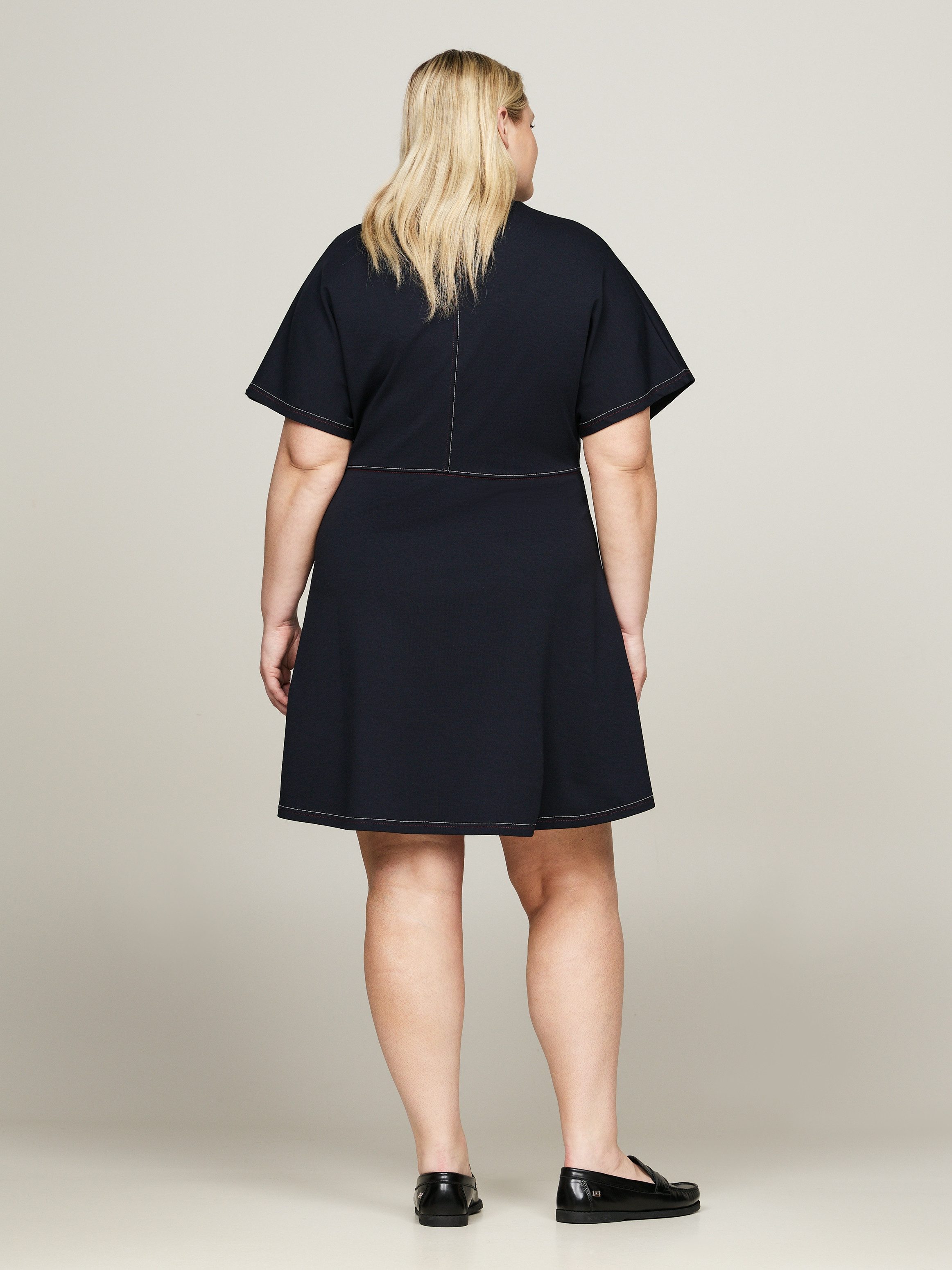 Tommy Hilfiger Curve Blousejurk CRV GLOBAL STP STITCH F&F DRS SS