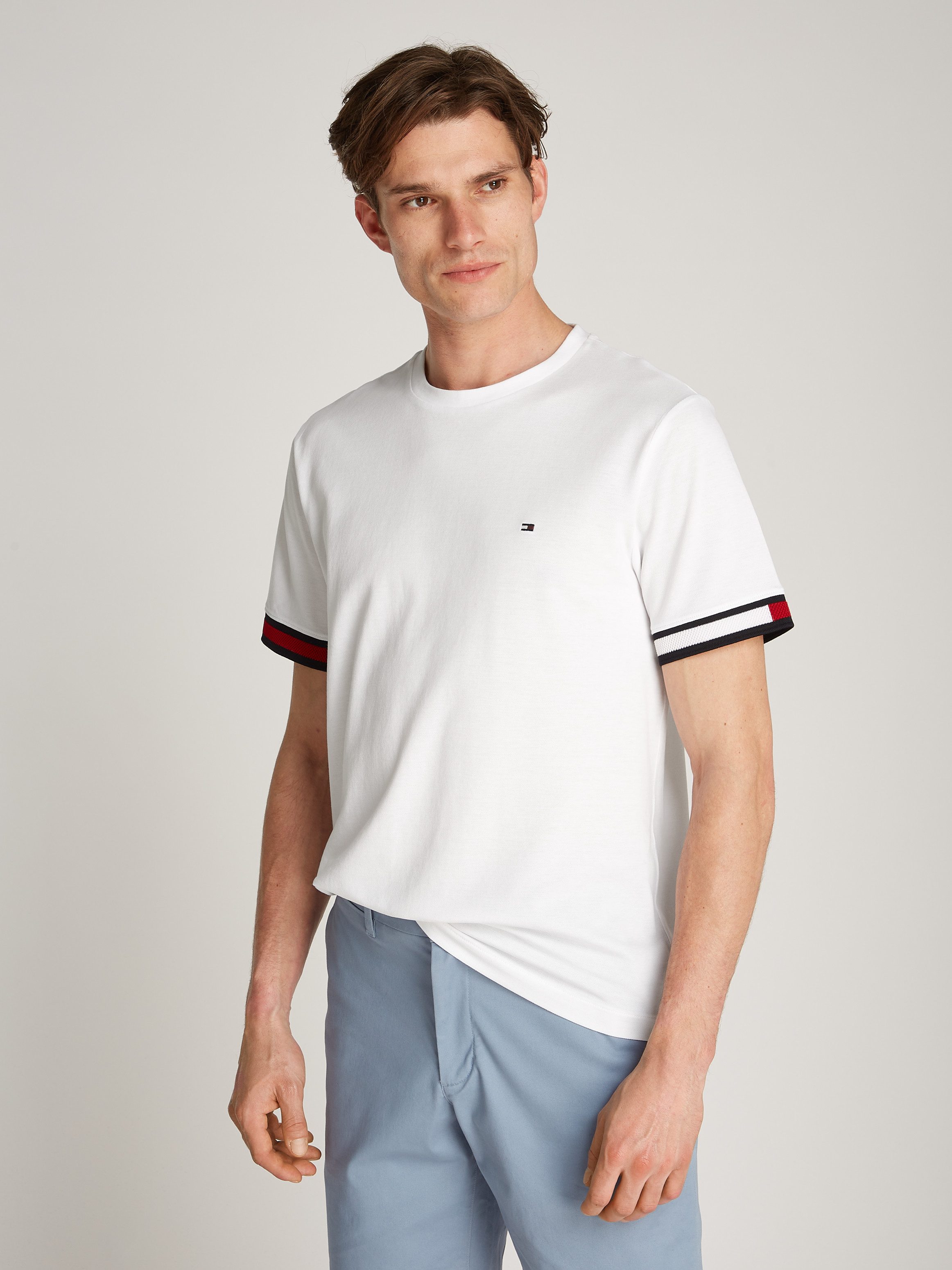 Tommy Hilfiger T-shirt GLOBAL STRIPE FLAG CUFF TEE