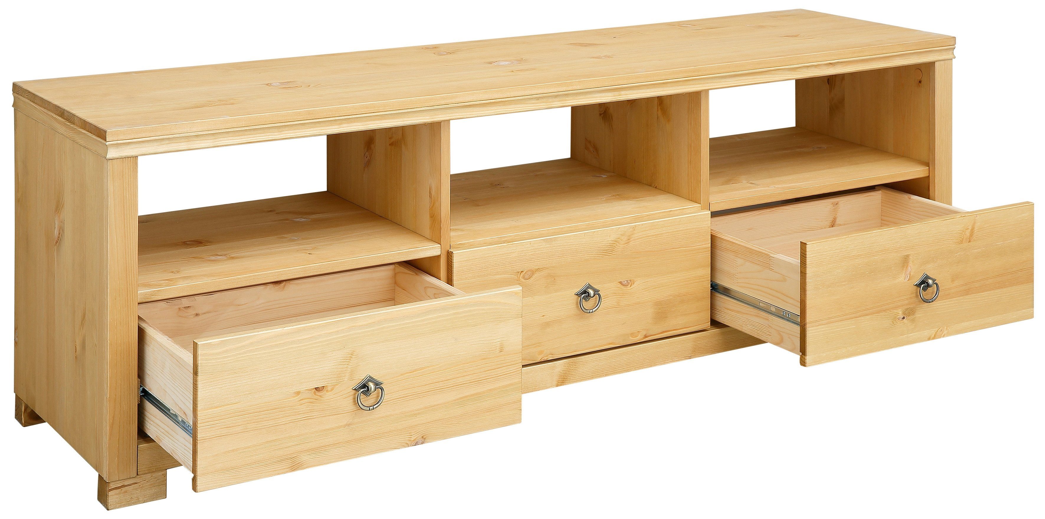 Home affaire Tv-meubel Gotland Breedte 147 cm, met lades en open vakken, massief hout, FSC®