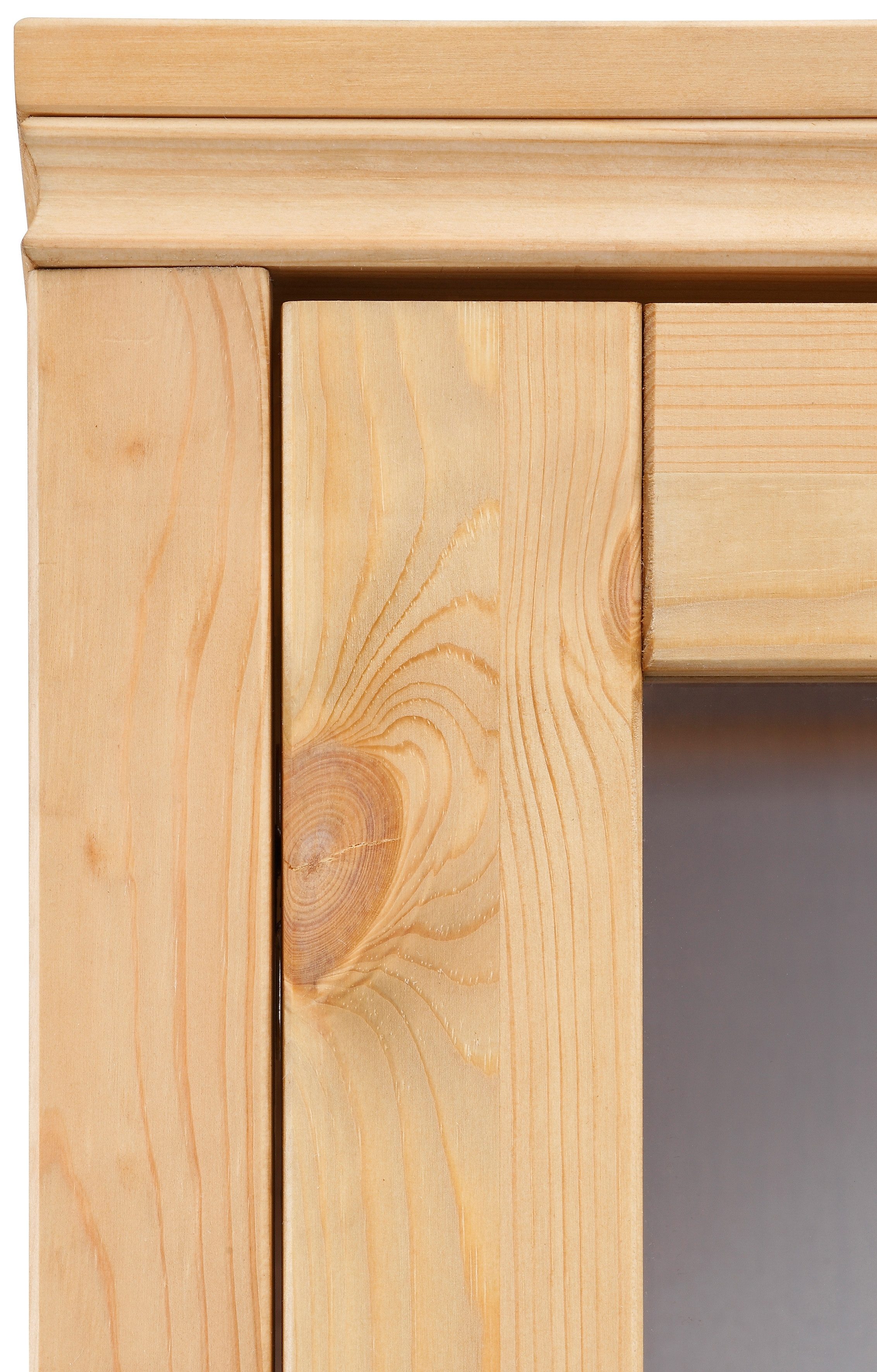 Home affaire Vitrinekast Gotland Breedte 80 cm, hoogte 178 cm, met glazen deuren, van massief grenen, FSC®