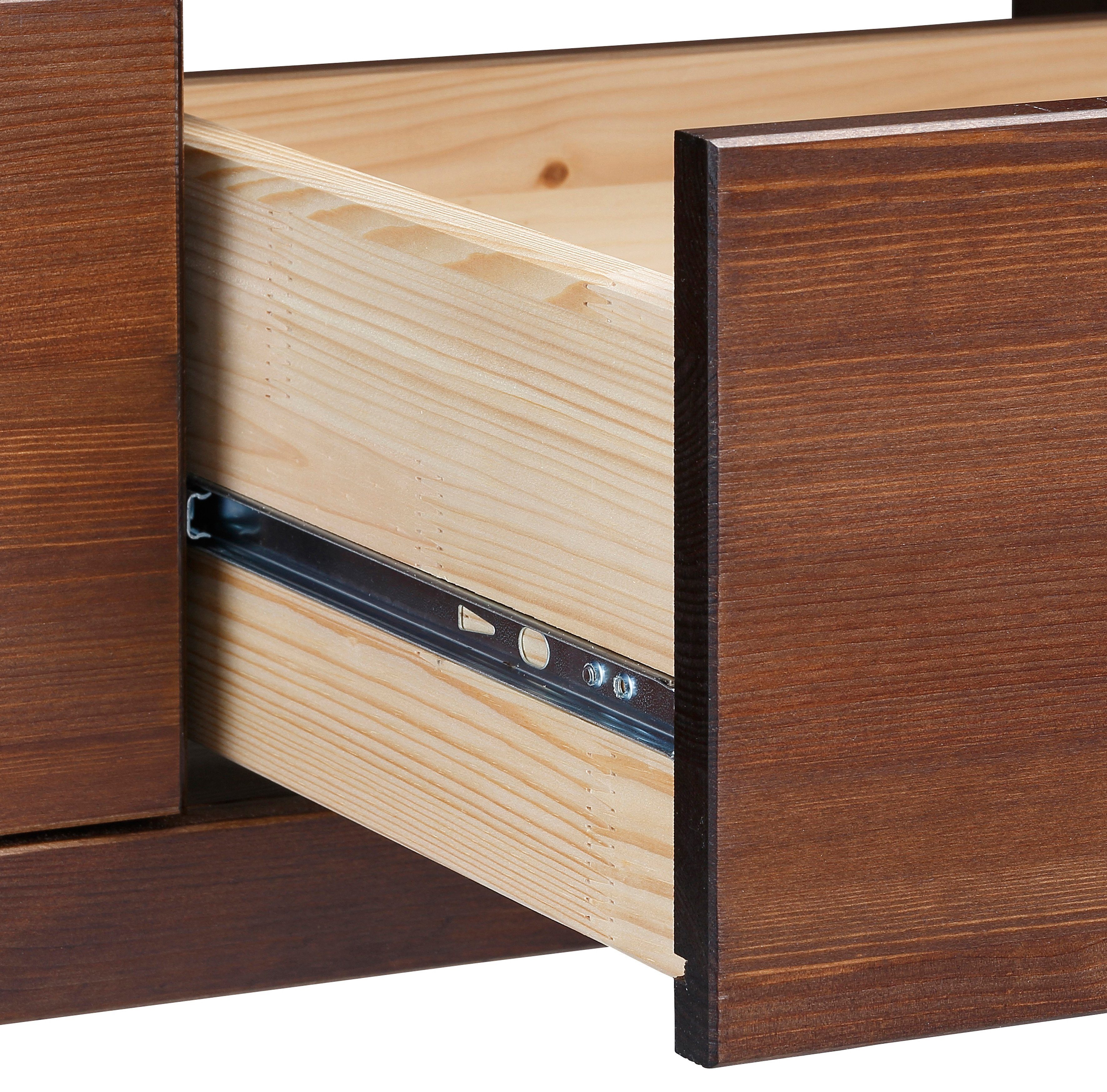 Home affaire Tv-meubel Gotland Breedte 147 cm, met lades en open vakken, massief hout, FSC®