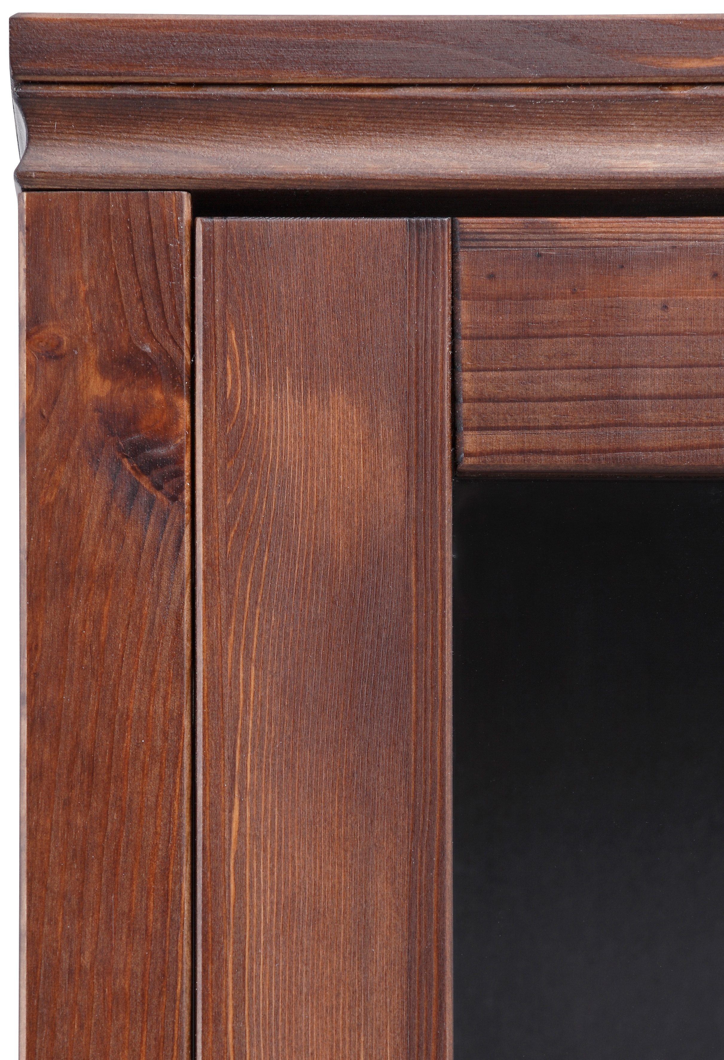 Home affaire Vitrinekast Gotland Breedte 80 cm, hoogte 178 cm, met glazen deuren, van massief grenen, FSC®