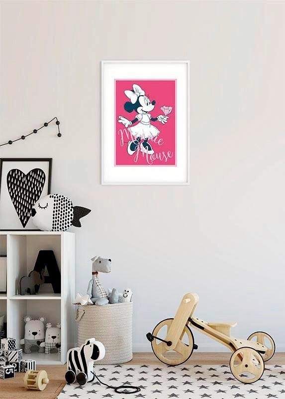 Komar Wanddecoratie Minnie Mouse Girlie Wanddecoratie voor de kinderkamer - zonder lijst (1 stuk)