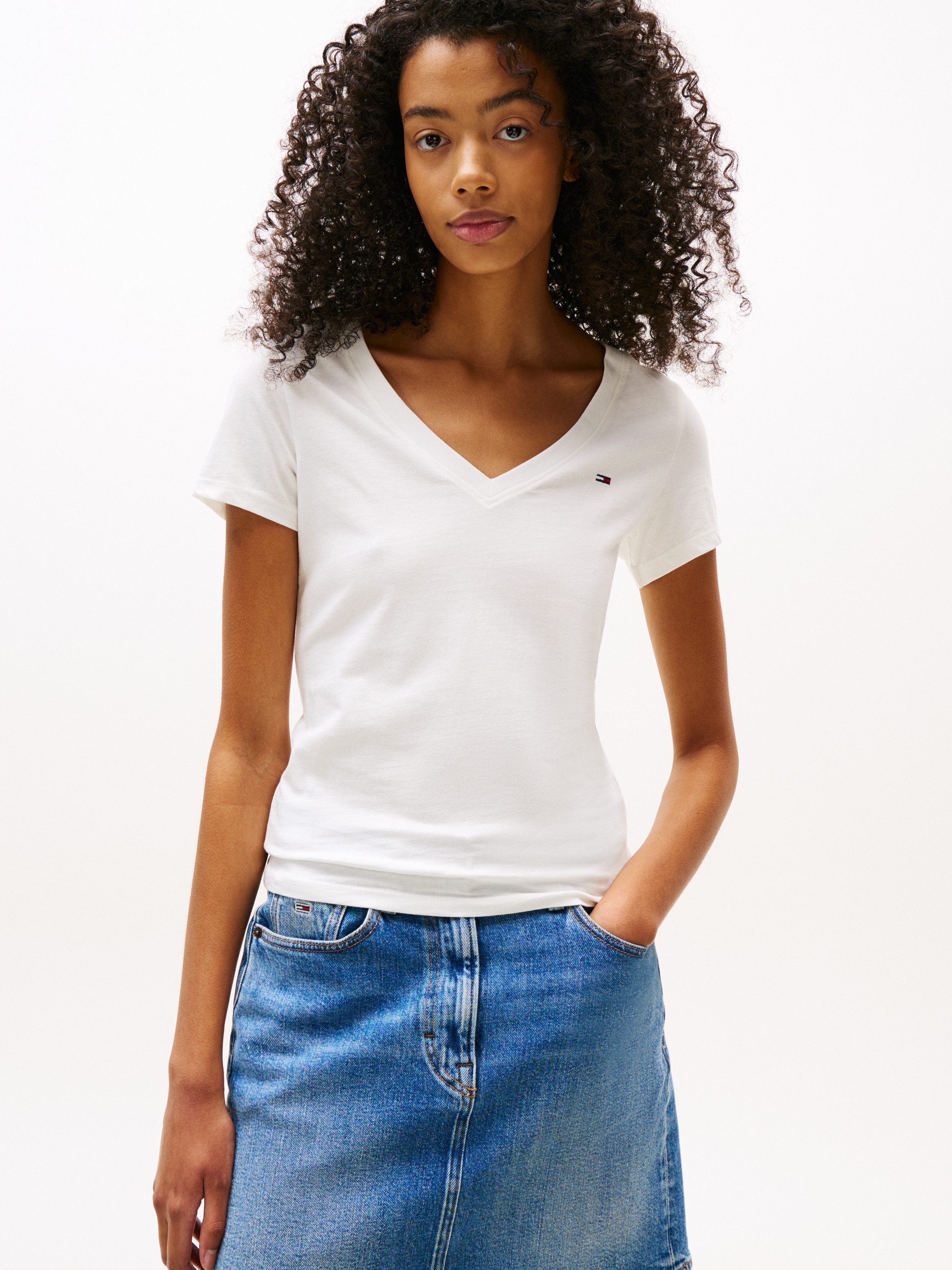 TOMMY JEANS T-shirt TJW 2PACK V-NECK TEE (set, 2-delig, 2 stuks)