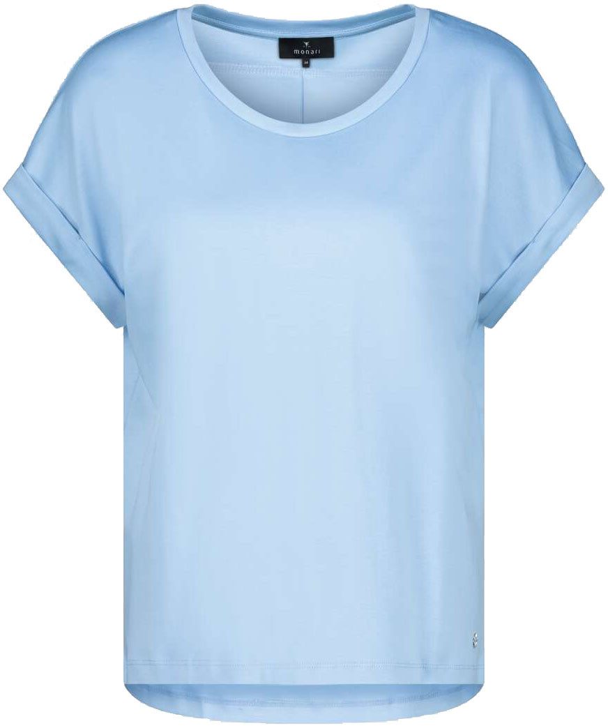 Monari Shirt met ronde hals met glinsterende steentjes op de schouder