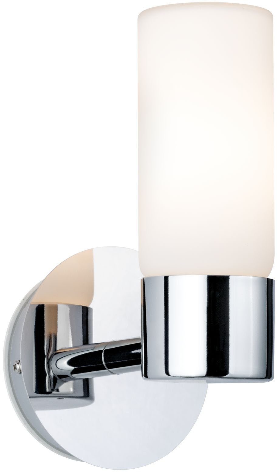 Paulmann Led-wandlamp Eleon G9, IP44, max. 33W G9, chroom/satijn, 230V, metaal/glas (1 stuk)