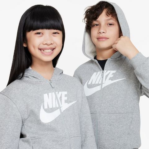 NU 20% KORTING: Nike Sportswear Capuchonsweatvest CLUB FLEECE BIG KIDS' FULL-ZIP HOODIE