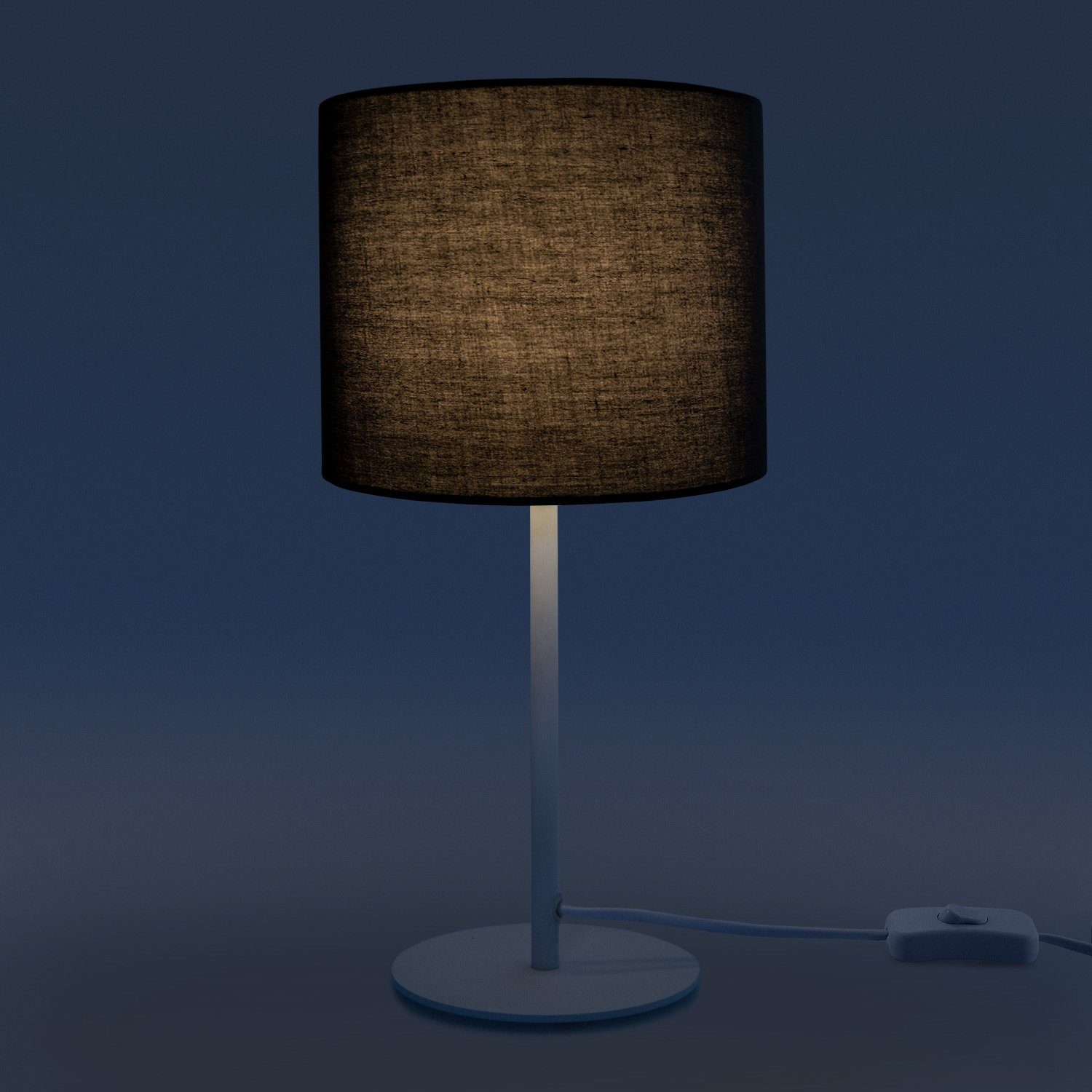 Paco Home Tafellamp Uni Color LED E14 lamp, voor woonkamer en slaapkamer, effen kleuren, decor