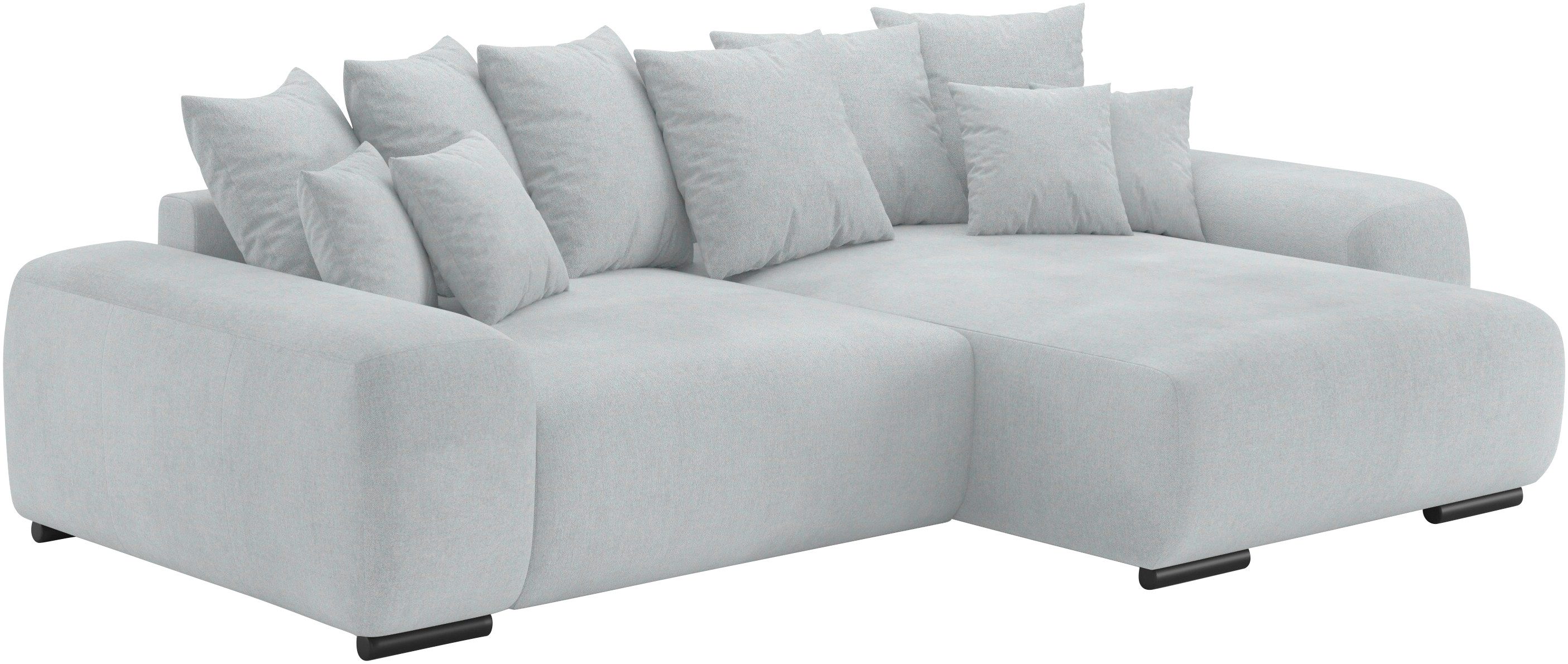 Mr. Couch Hoekbank Sundance, L-vorm Permanente slaper met bed, bedbox, tot 140 kg belastbaar grijs, hoekbanken, Bettfunktion links-Recamiere rechts