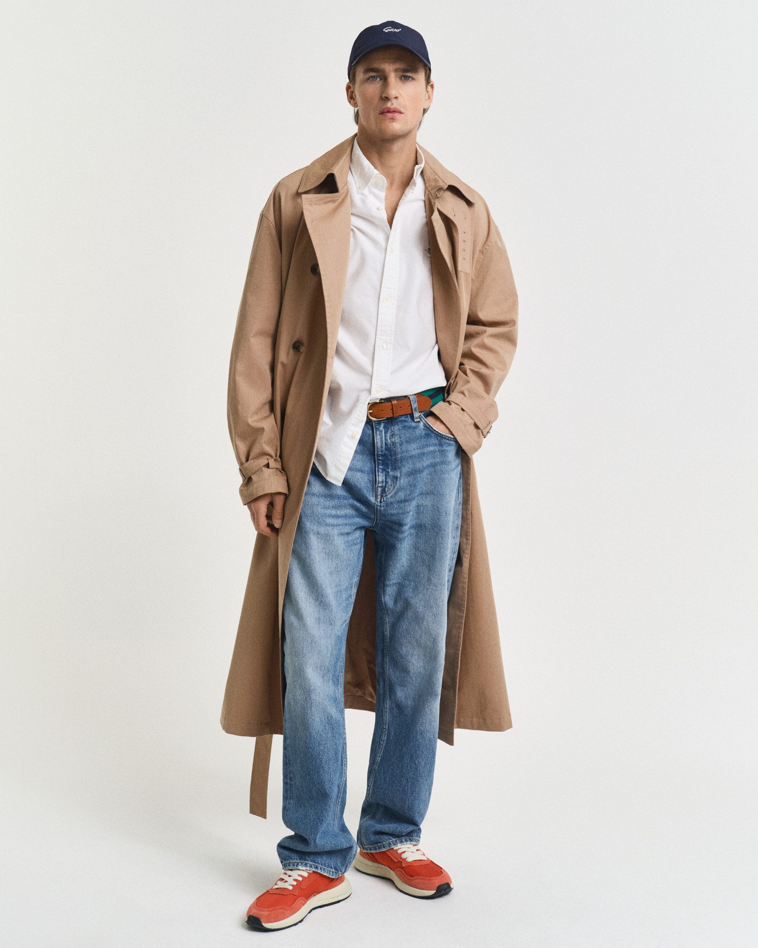Gant Overhemd met lange mouwen Slim fit Oxford overhemd gestructureerd duurzaam dikker
