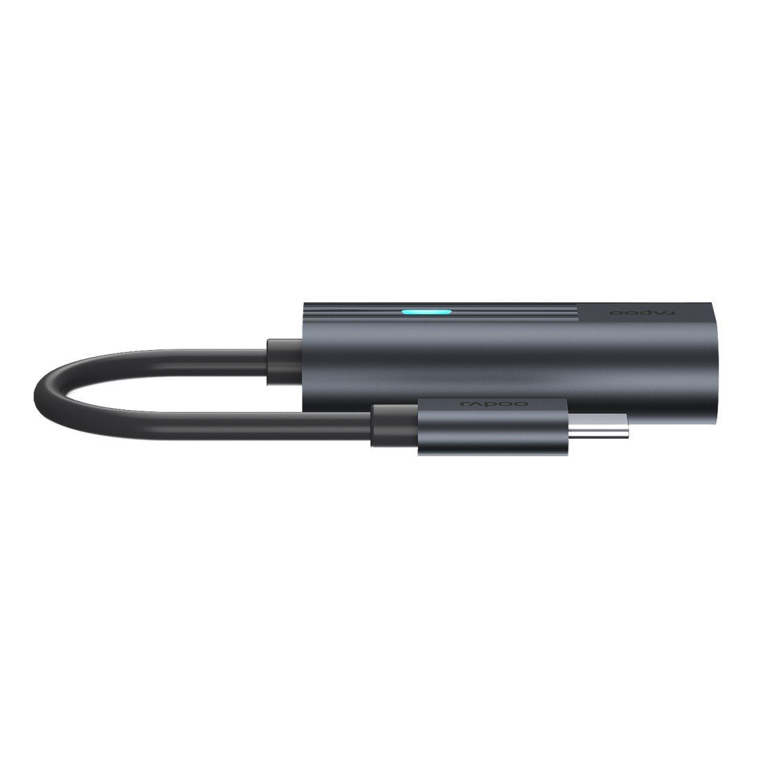 Rapoo USB-adapter UCA-1006 USB-C adapter, USB-C naar Gigabit LAN, grijs