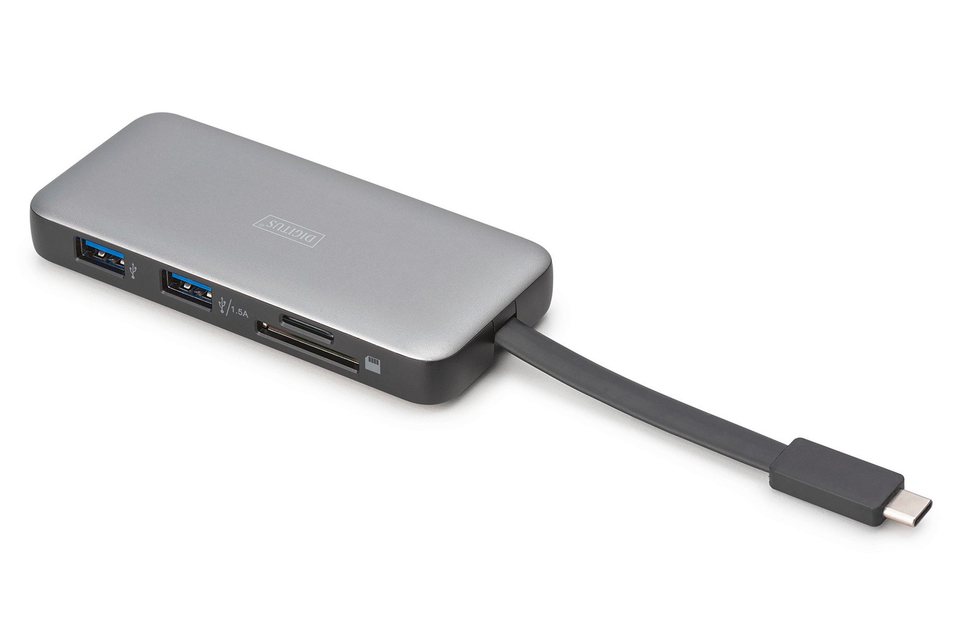 Digitus Laptop-dockingstation USB-C Travel Docking Station, 7-Port, HDMI, USB, RJ45