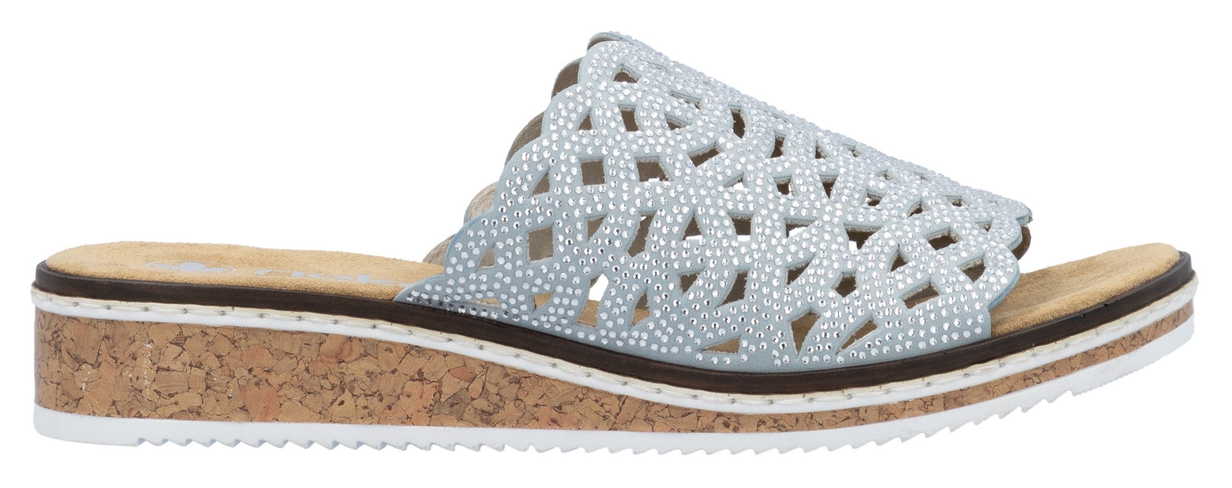 Rieker Slippers Zomerschoen, slippers, huisschoen, sleehak met perforatie
