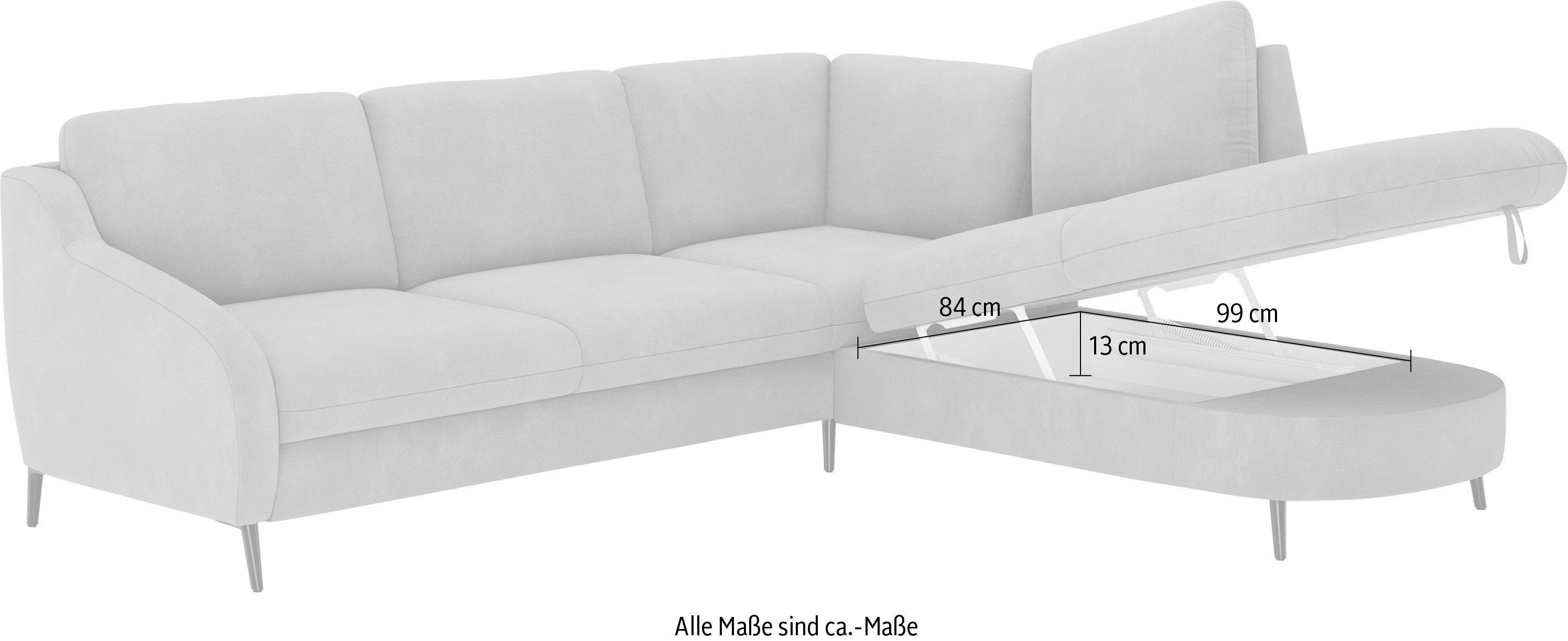 sit&more Hoekbank Soul L-vorm optioneel met bedfunctie en bedlade of lade