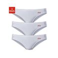s.oliver red label beachwear bikinibroekje met logoprint opzij (3 stuks) wit