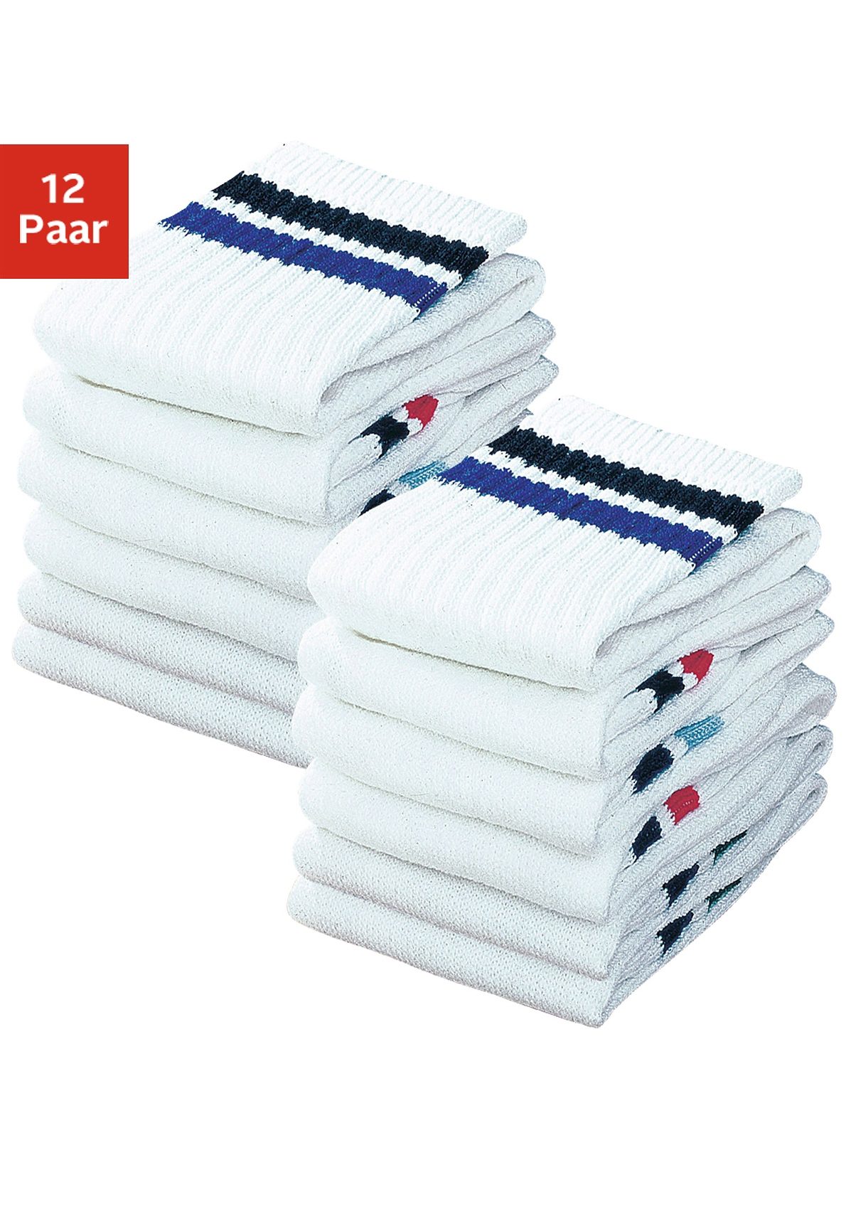 Go in Tennissokken met frotté (set, 12 paar)