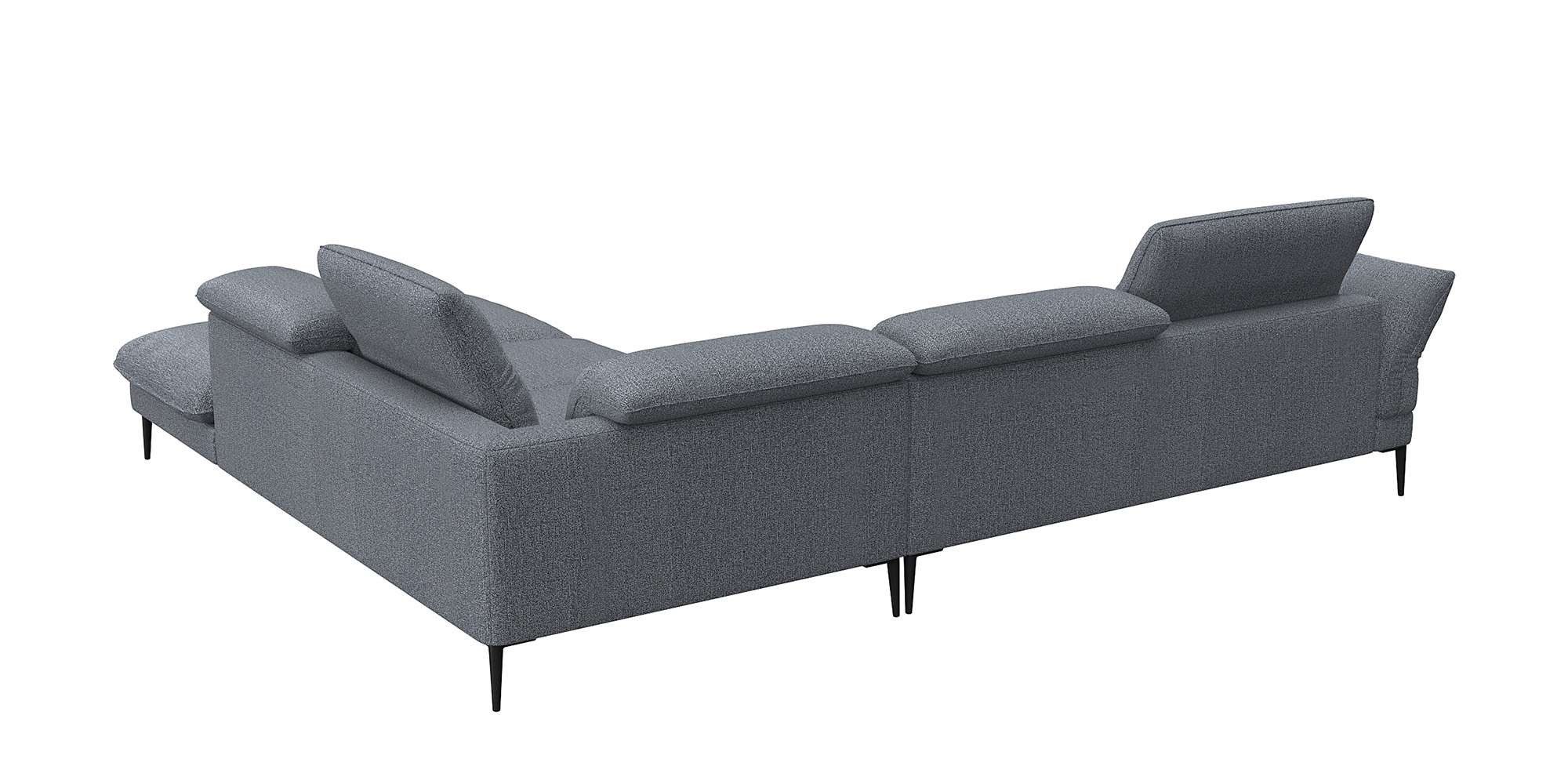 FLEXLUX Hoekbank Salino, functie-sofa met ottomane, relaxsofa, hoekbank Bank met arm- en hoofdeinde verstellingen, koudschuim & staalgolven