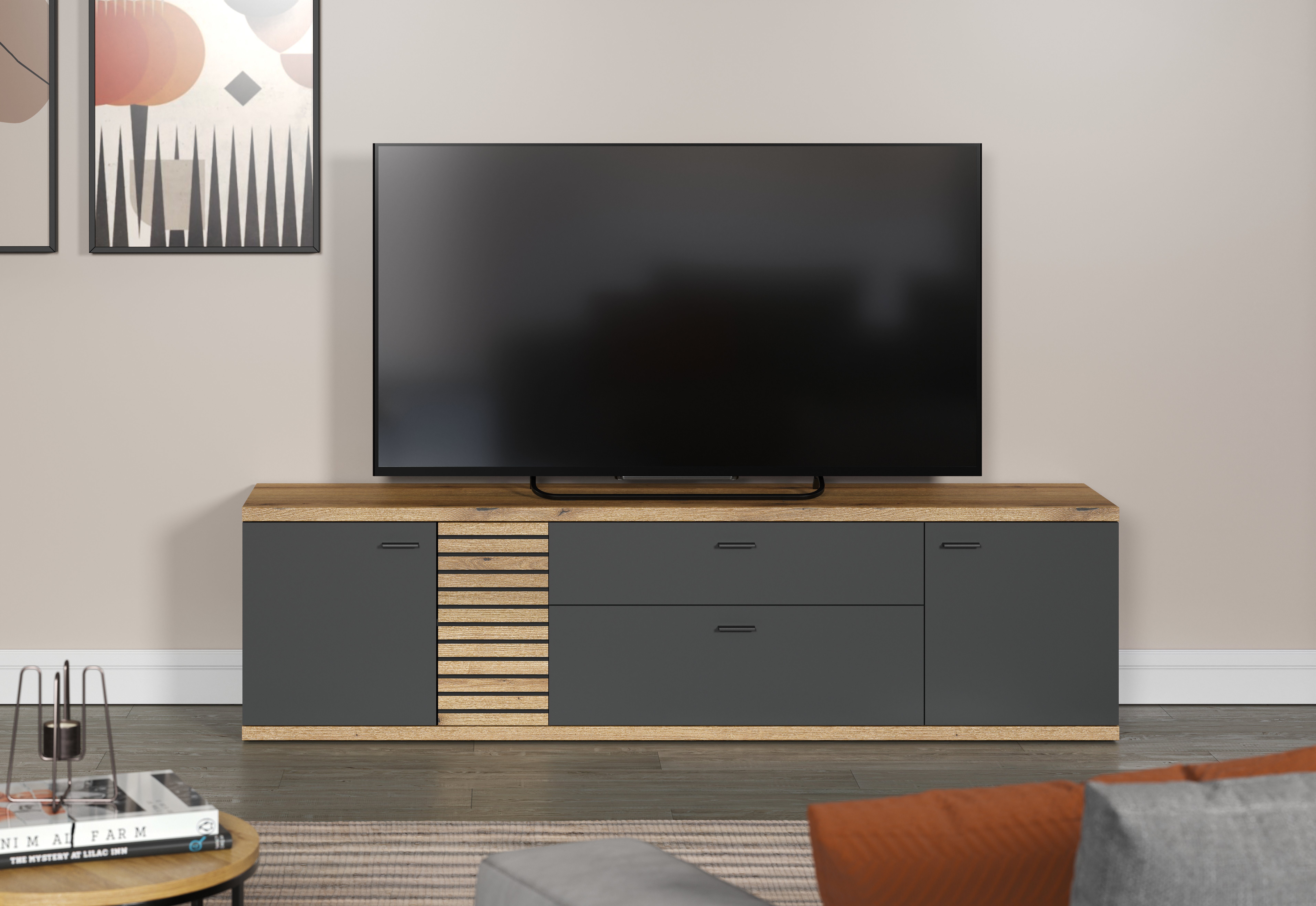 INOSIGN Tv-meubel Galway TV-kast TV-lowboard in modern ontwerp, breedte 202 cm