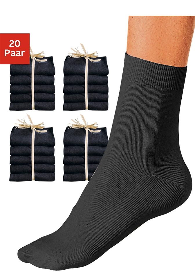 Go in Sokken in grootverpakking (set, 20 paar) dames sokken maat 35-38 zwart