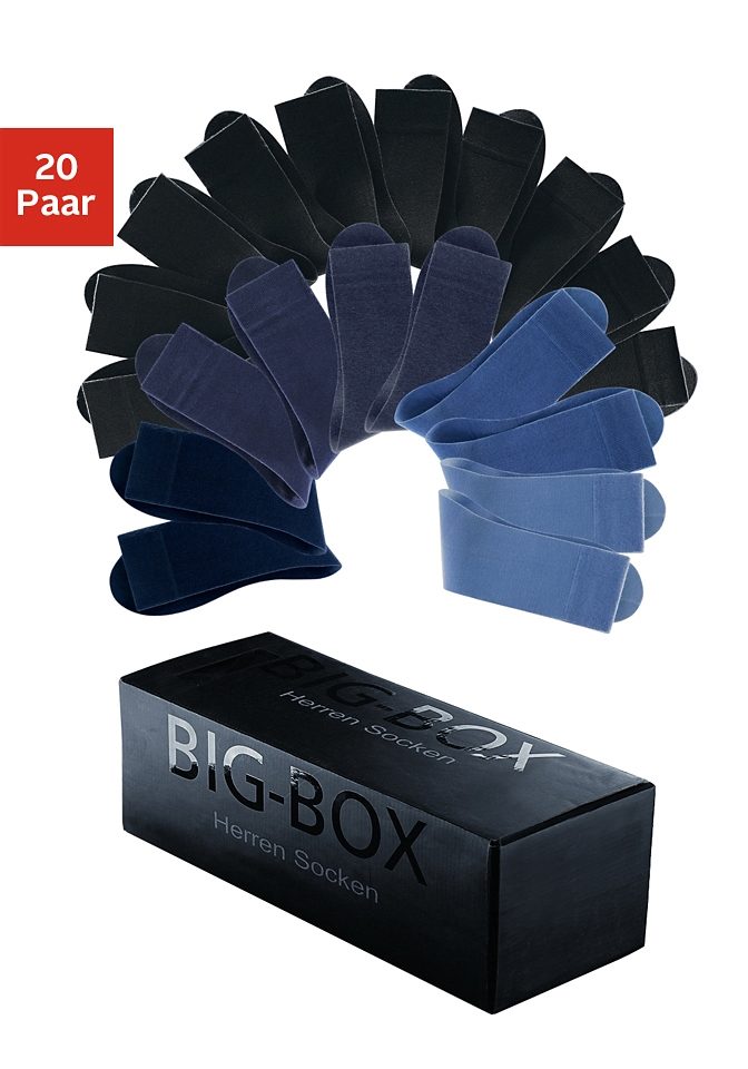 H.I.S Business-sokken in big box (box, 20 paar)