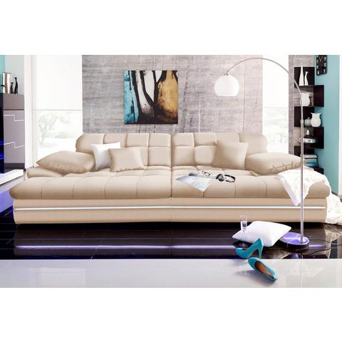 woonkamer extra groot bankstel beige Megabank 60