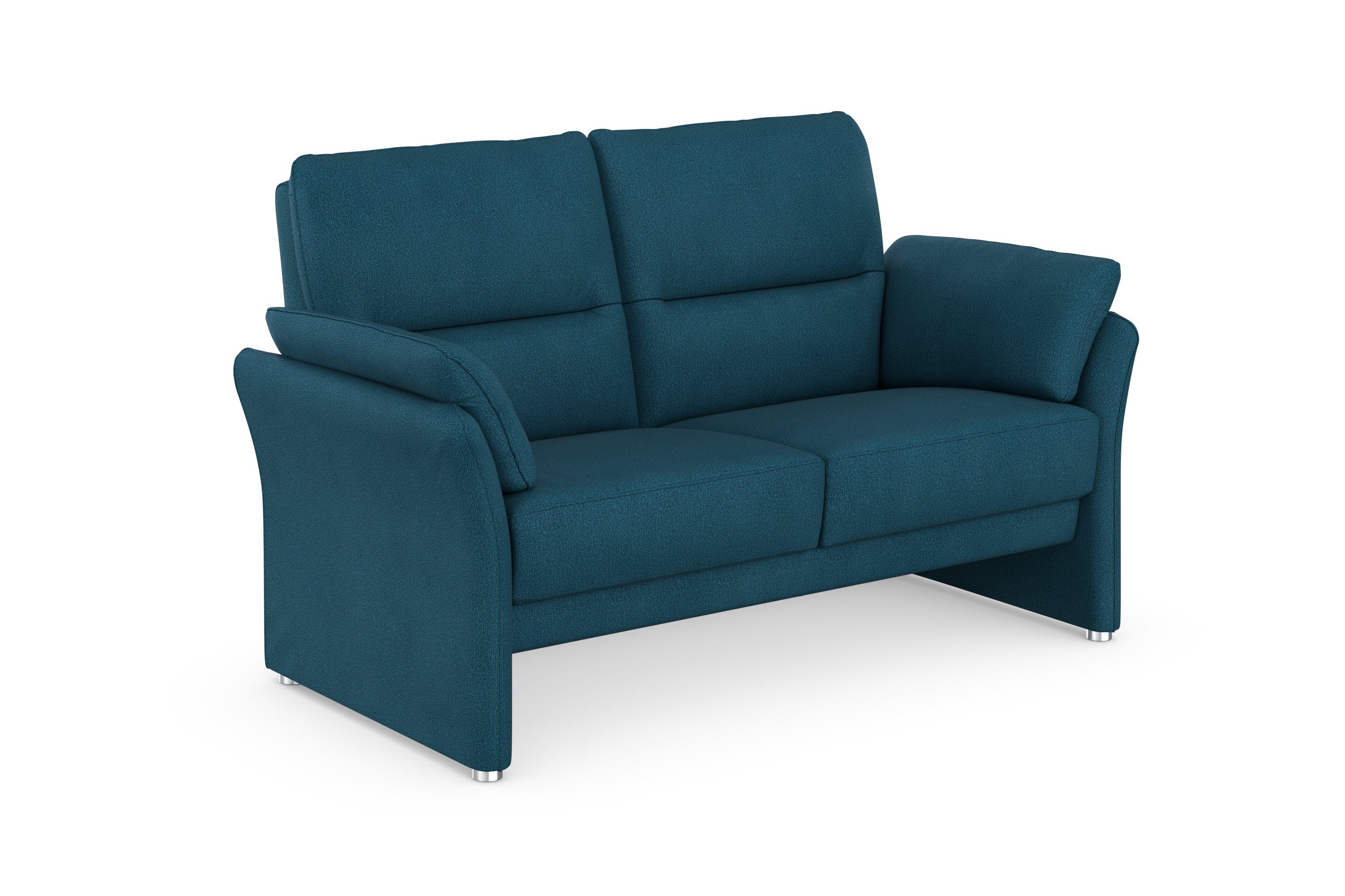 DOMO collection 2-zitsbank Pina, schmale Armlehnen, mit Federkern, kompakt & elegant met veerbasis voor hoog zitcomfort, breedte 159 cm