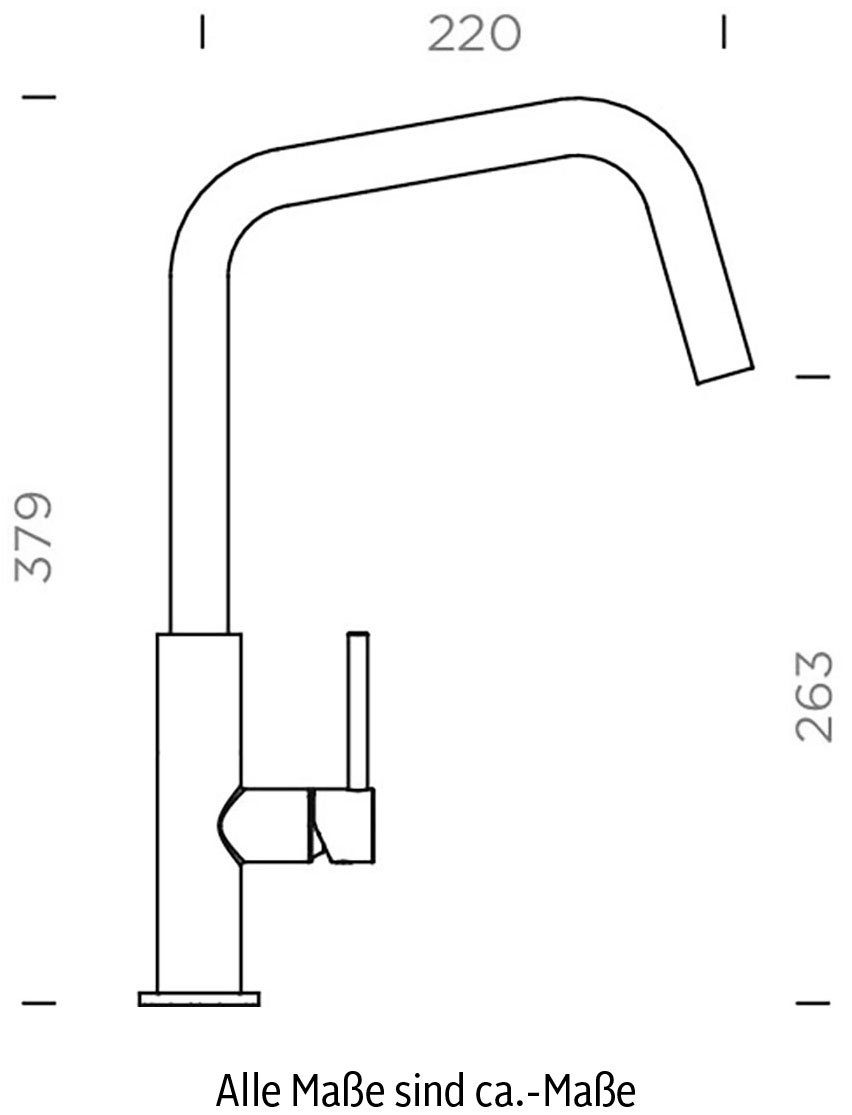 Schock Keukenkraan TANOS Feestuitloop, fluisterperlator, draaibereik 360°