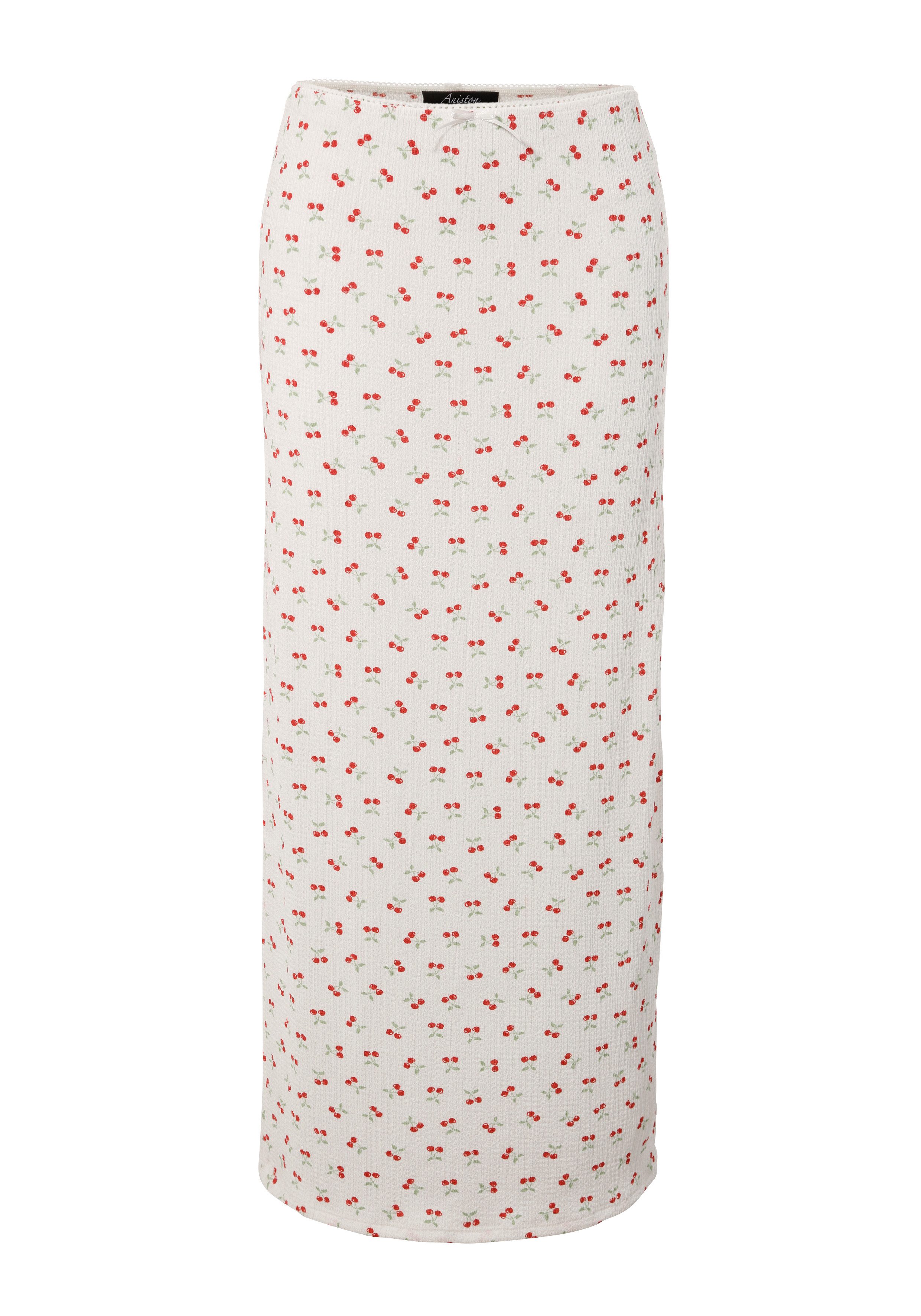 Aniston CASUAL Maxirok overal bedrukt met kersen nieuwe collectie