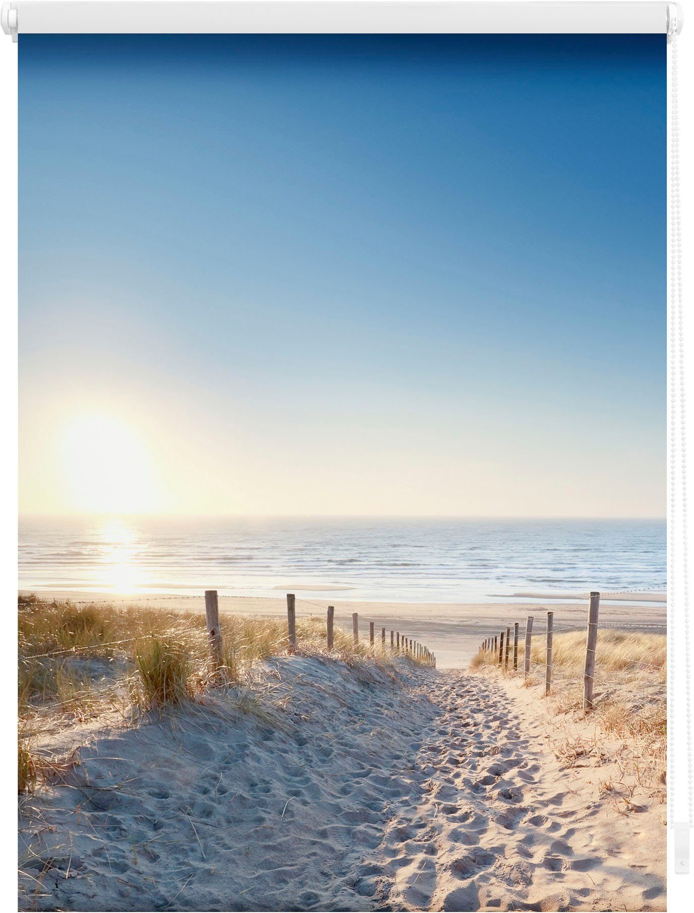 Klemmfix rolgordijn Strand Lichtblick Sonnenschutzsysteme blauw